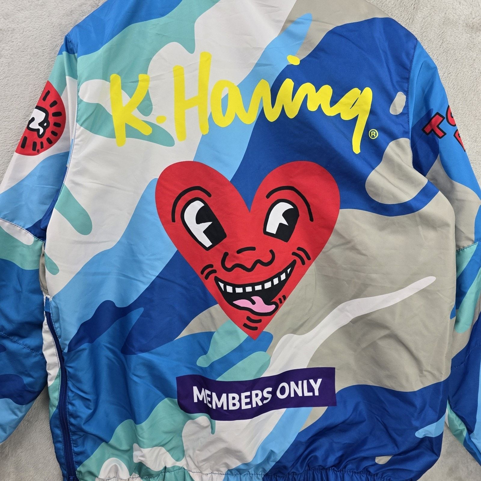 Members Only Members Only Keith Haring Windbreaker Large Hooded Jacket Size US L / EU 52-54 / 3 - 11 Thumbnail