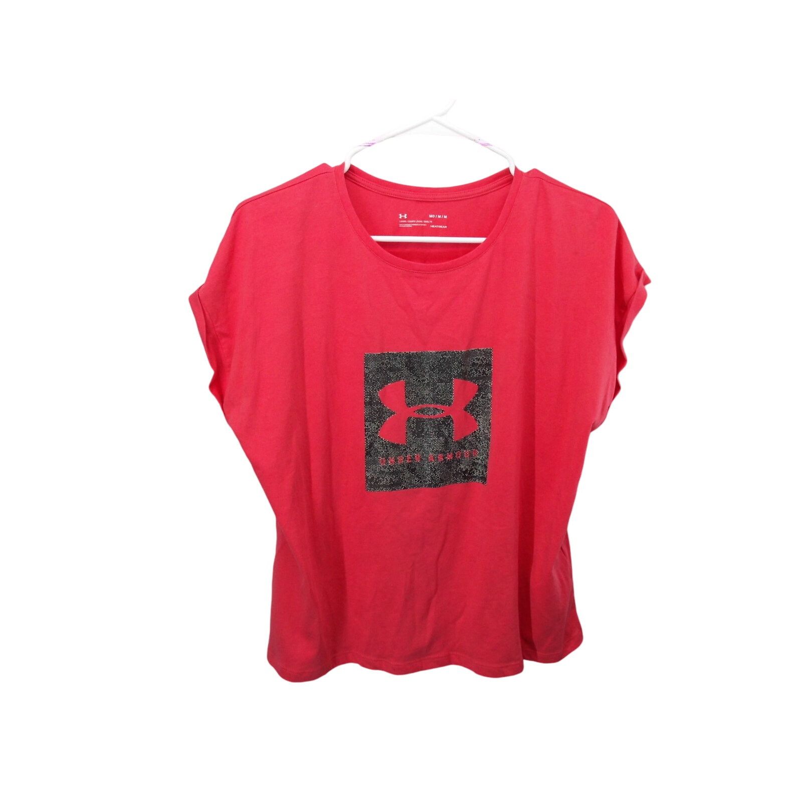 Under Armour Under Armour Medium Activewear Shirt Red Black Logo Size M / US 6-8 / IT 42-44 - 1 Thumbnail
