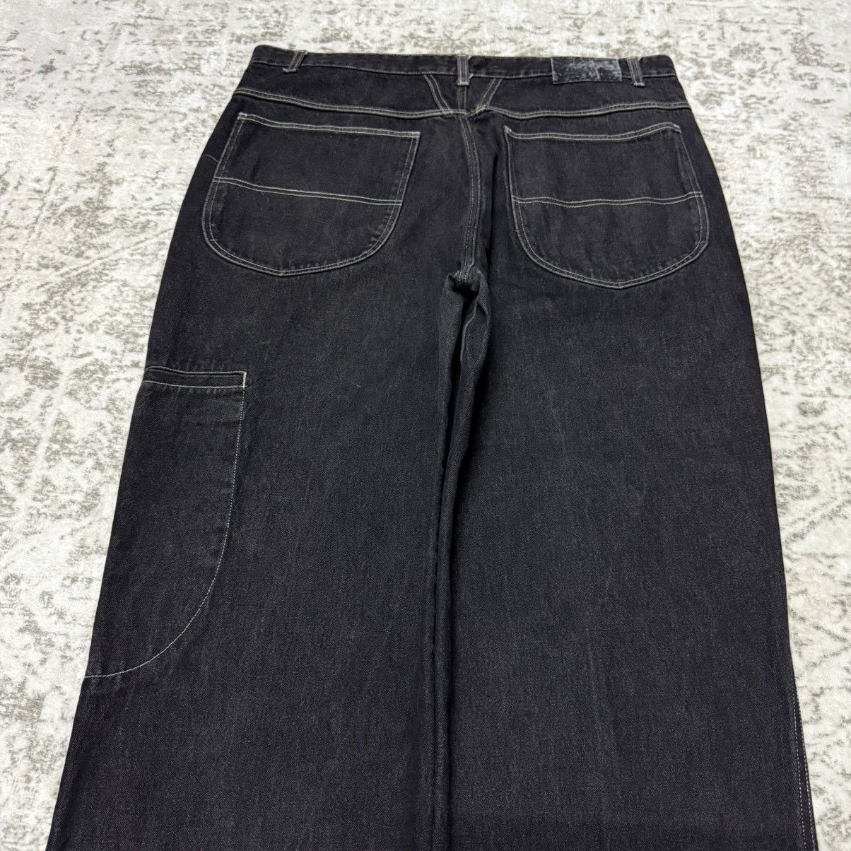 Marithe + Francois Girbaud Girbaud Black Wash Carpenter Loose Denim Pants Size US 40 / EU 56 - 8 Thumbnail