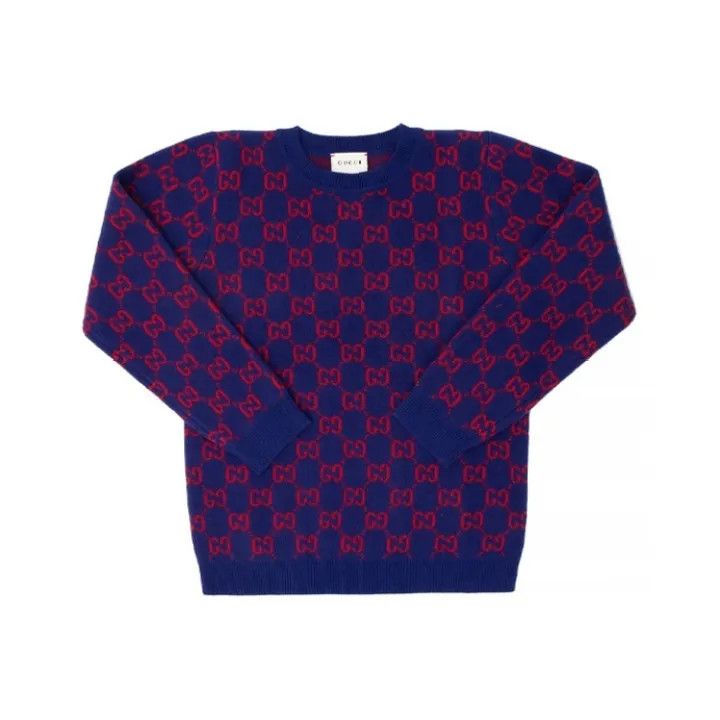Gucci Gucci Kids Colorblock Wool Sweater Size US L / EU 52-54 / 3 - 1 Thumbnail