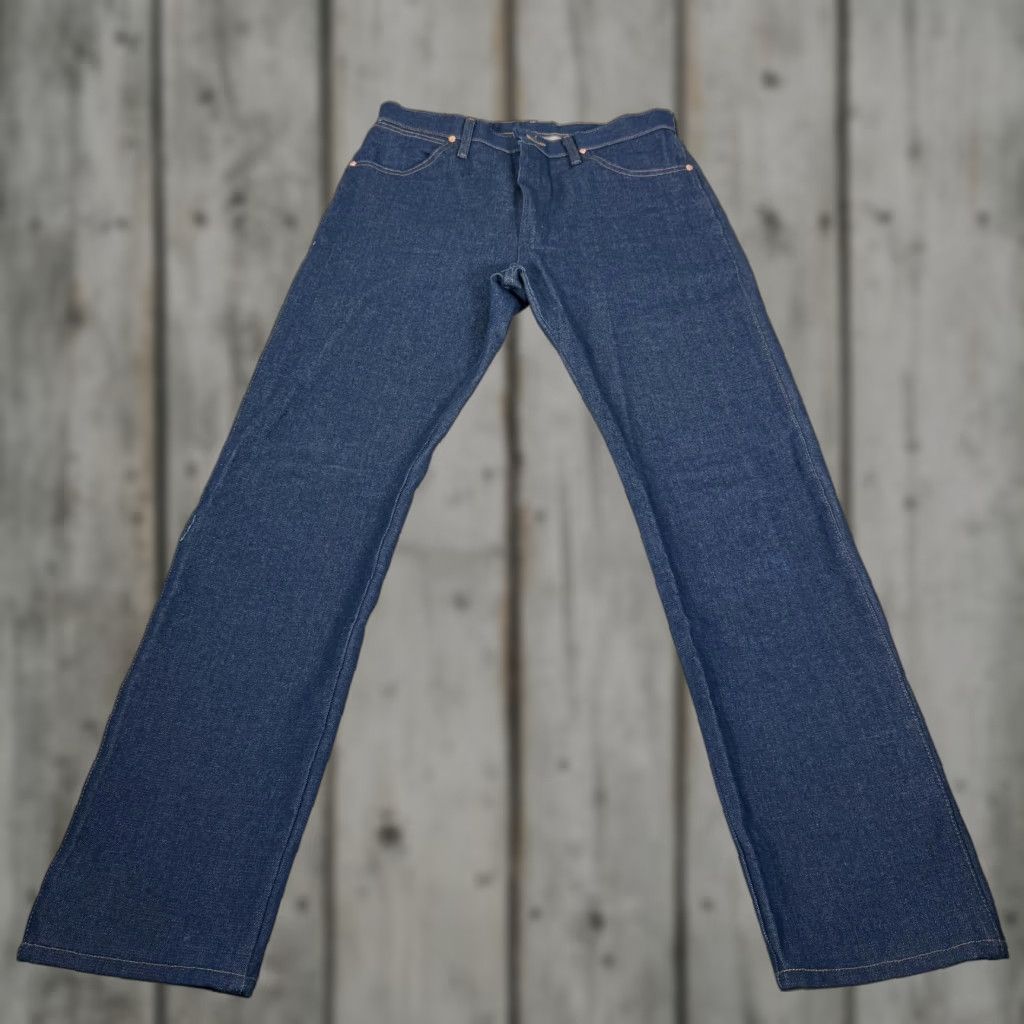 Wrangler Wrangler Jeans Adult 34x34 Blue Denim Straight 100% Cotton Zipper Five-Pocket Cowboys & Western Mens Size US 34 / EU 50 - 1 Thumbnail