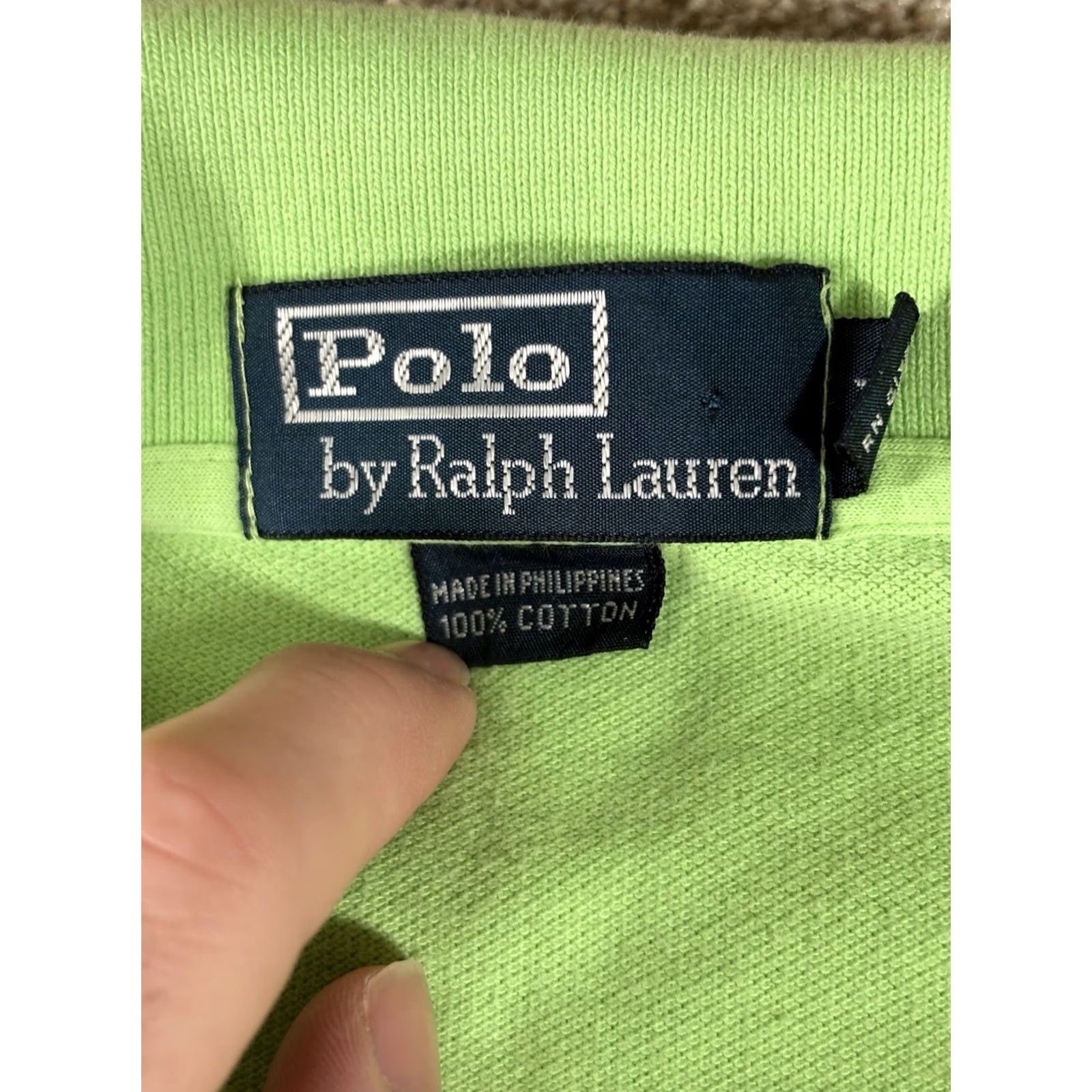 Polo Ralph Lauren VINTAGE Polo Ralph Lauren Shirt Polo Green Men XL 100% Cotton Green Short Sleeve Collared Polo Ralph Lauren Big Pony Mens Size US XL / EU 56 / 4 - 4 Thumbnail