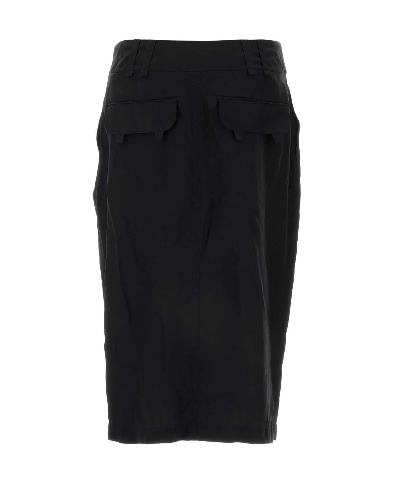 Saint Laurent Paris o1bcso1str0426 Crepe Skirt in Black Size 26" / US 2 / IT 38 - 2 Thumbnail