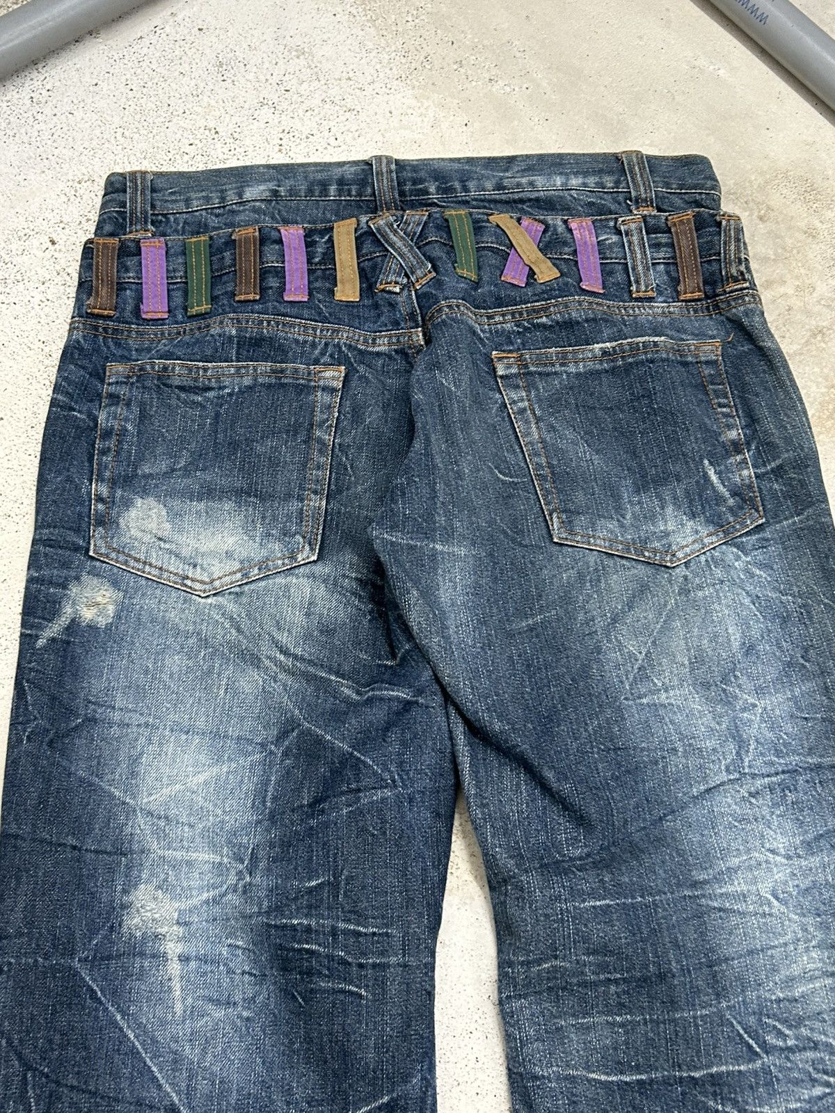 GOSTAR DE FUGA Vintage Y2k Nylaus Distressed Clawn Marks Straight Cut Size US 33 - 16 Thumbnail