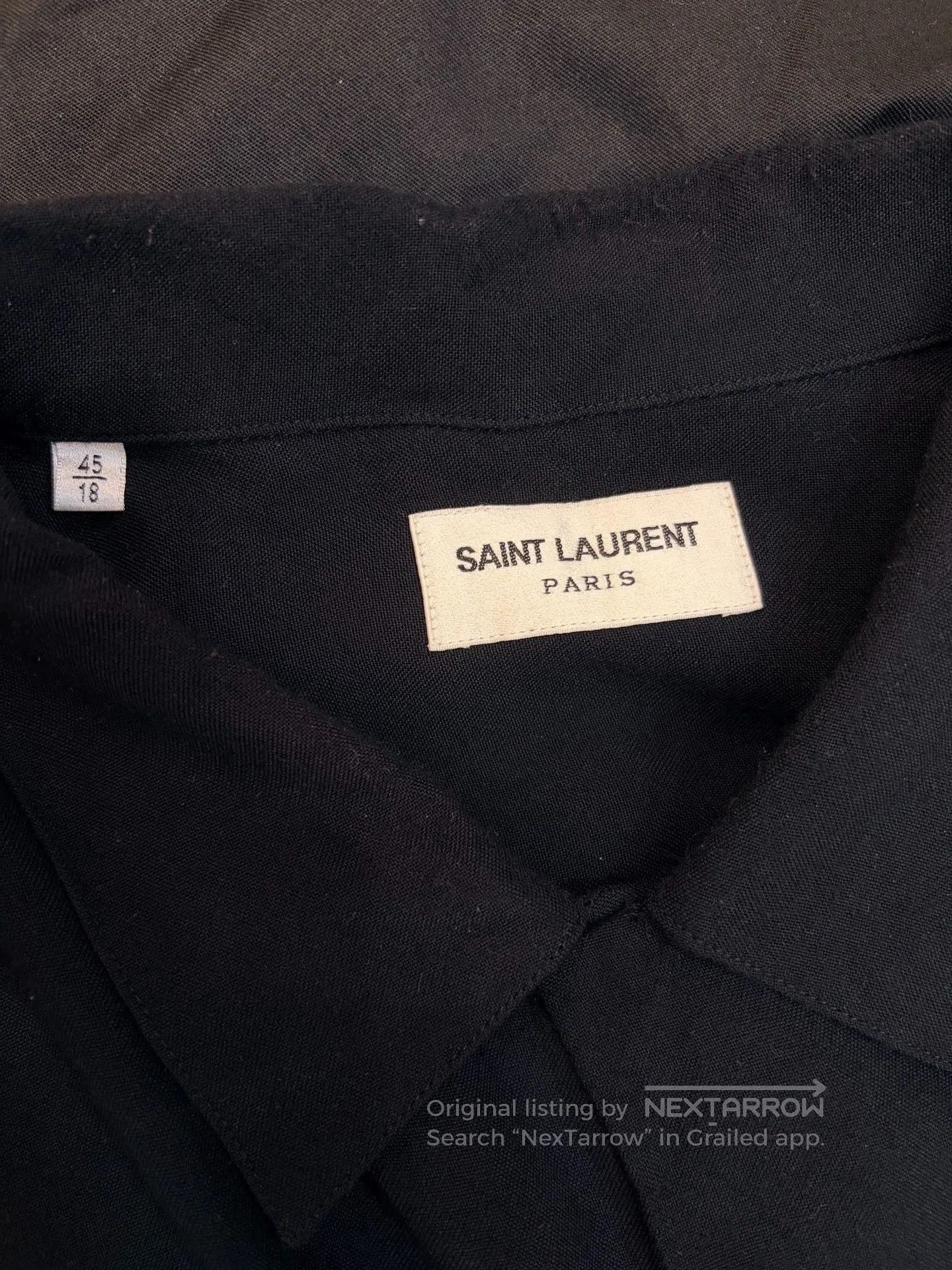 Saint Laurent Paris Saint Laurent SLP Fall/Winter 2014 Black Silk Shirt. Size US S / EU 44-46 / 1 - 3 Thumbnail