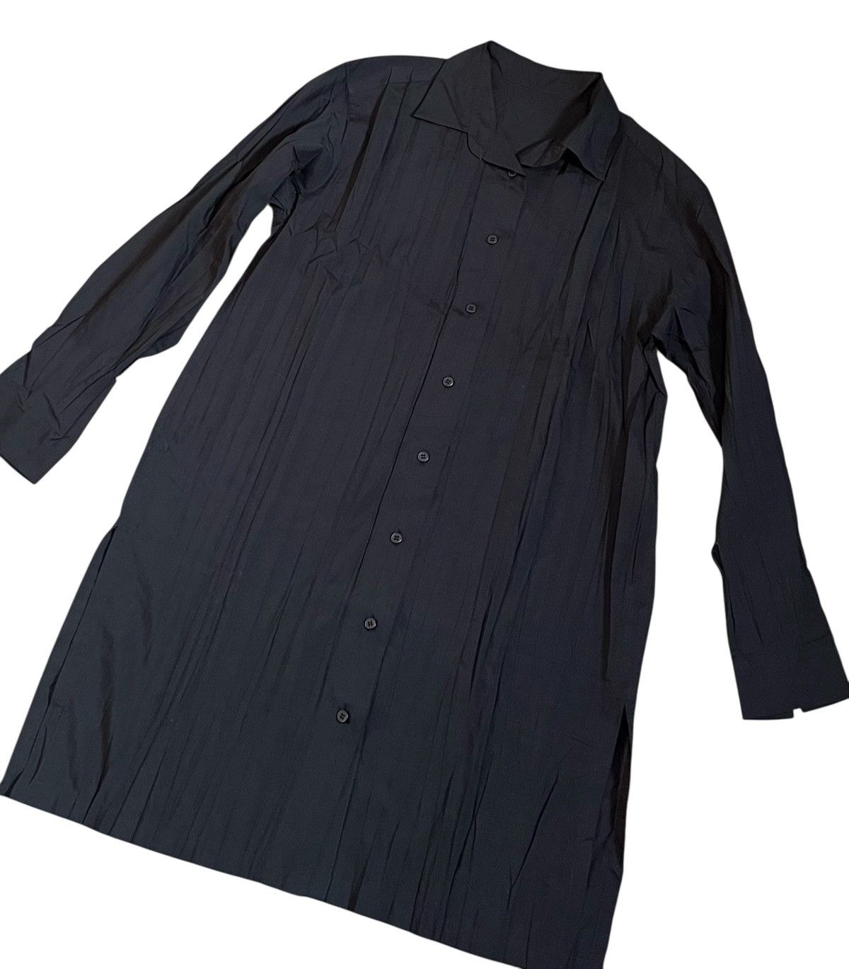 Issey Miyake TAX FREE 🇺🇸 issey miyake fete pleated long button up shirt Size US S / EU 44-46 / 1 - 2 Thumbnail
