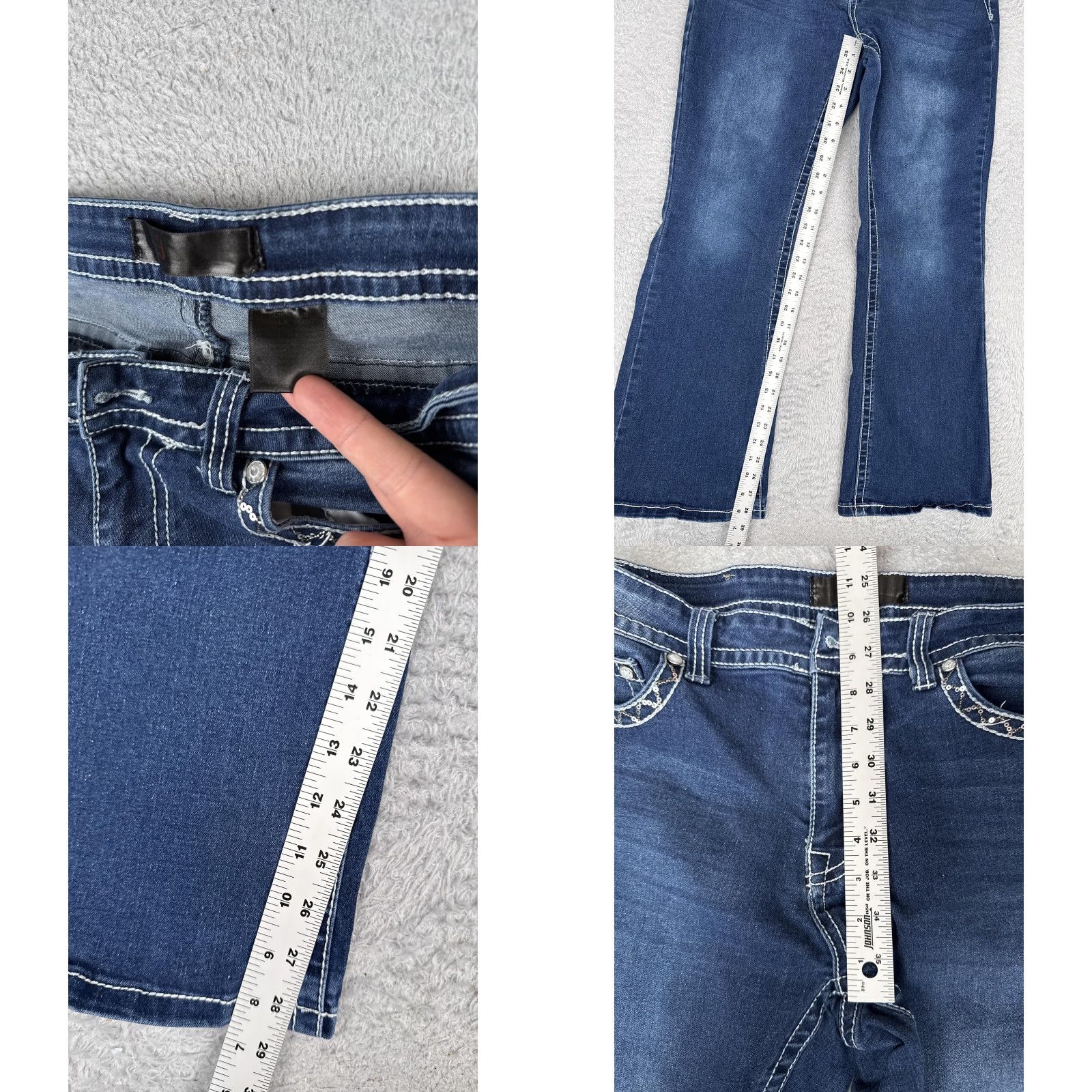 Grace in LA Grace In LA Jeans Women's Bootcut 30 Blue Mid Rise Embellished Denim READ Size 30" / US 8 / IT 44 - 8 Thumbnail