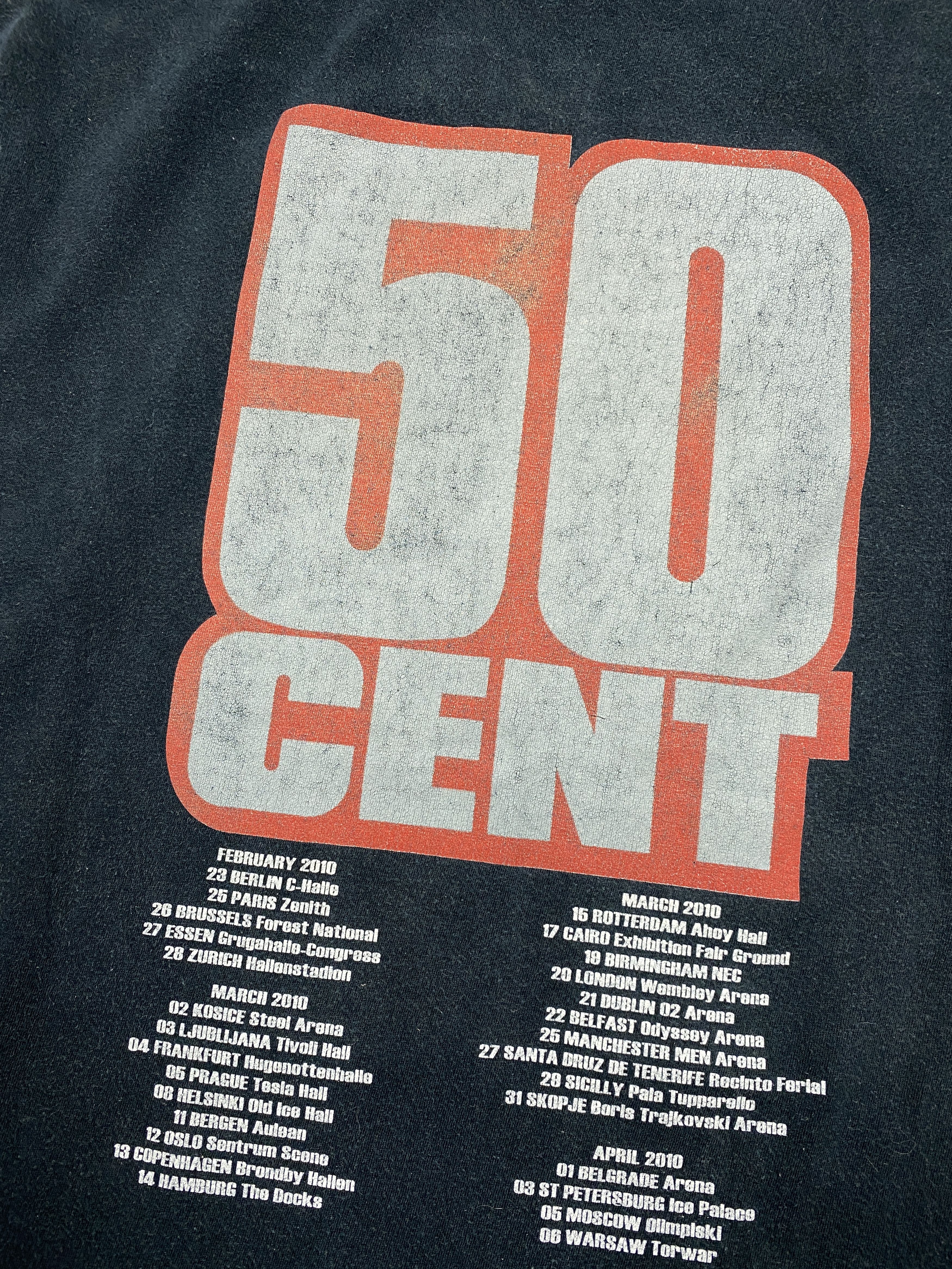 50 Cent × Rap Tees × Vintage 50 Cent Vintage 2010 Mens Rap T-Shirt Tee Y2K Size US M / EU 48-50 / 2 - 9 Thumbnail