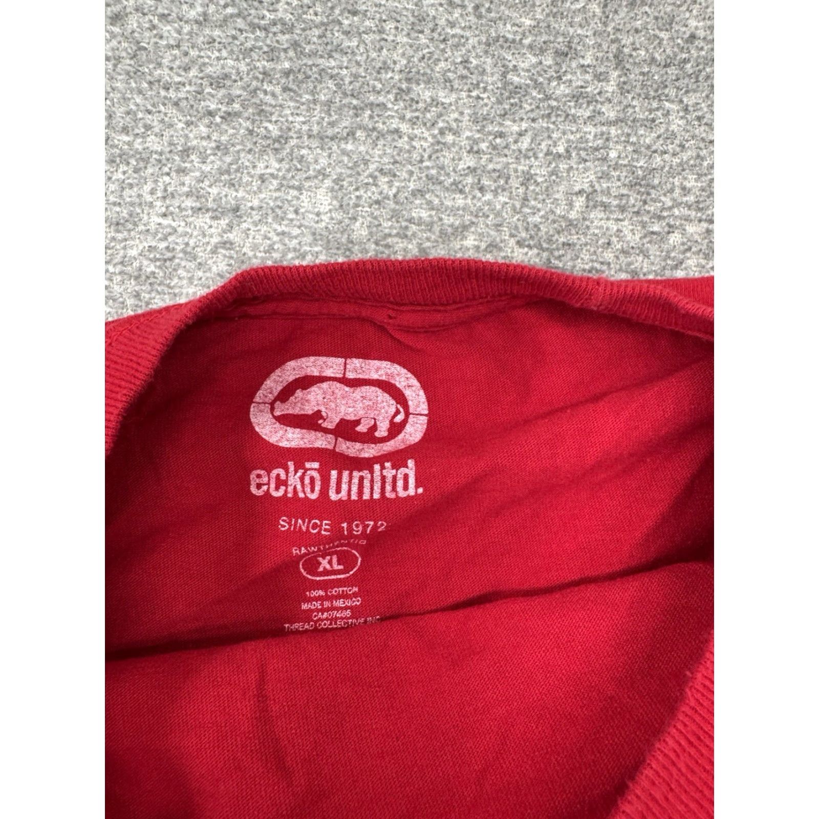 Ecko Unltd. VINTAGE Ecko Unltd Classic T Shirt Mens XL Red Short Sleeve Tee Size US XL / EU 56 / 4 - 3 Thumbnail