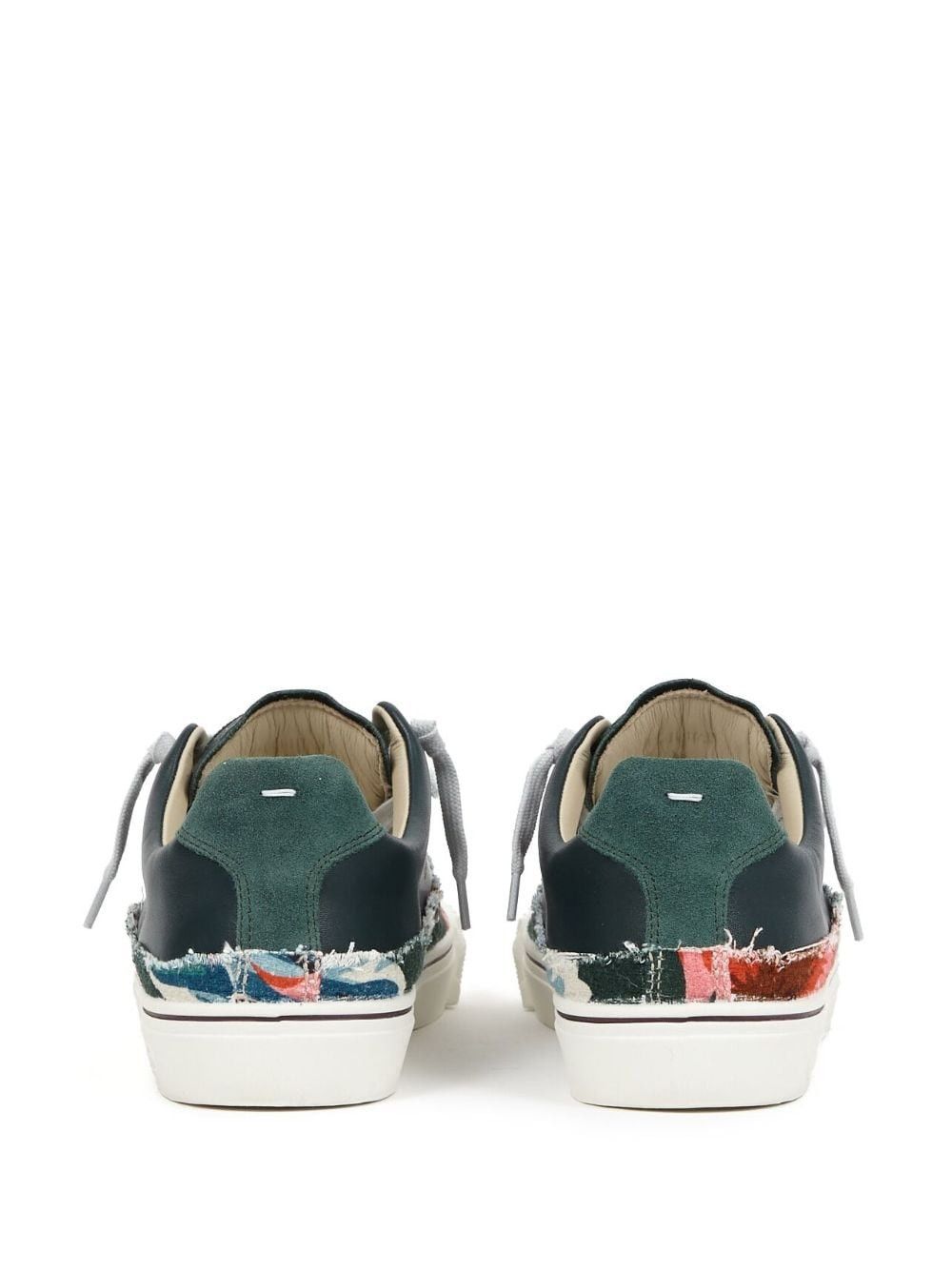 Maison Margiela oc11z0925 Leaf Print Low-Top Sneakers in Multicolor Size US 10 / IT 40 - 3 Thumbnail