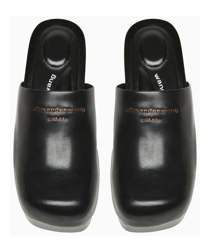 Alexander Wang ALEXANDER WANG Zoe 85 Mm Leather Platform Clog In Black Size US 6 / IT 36 - 3 Thumbnail