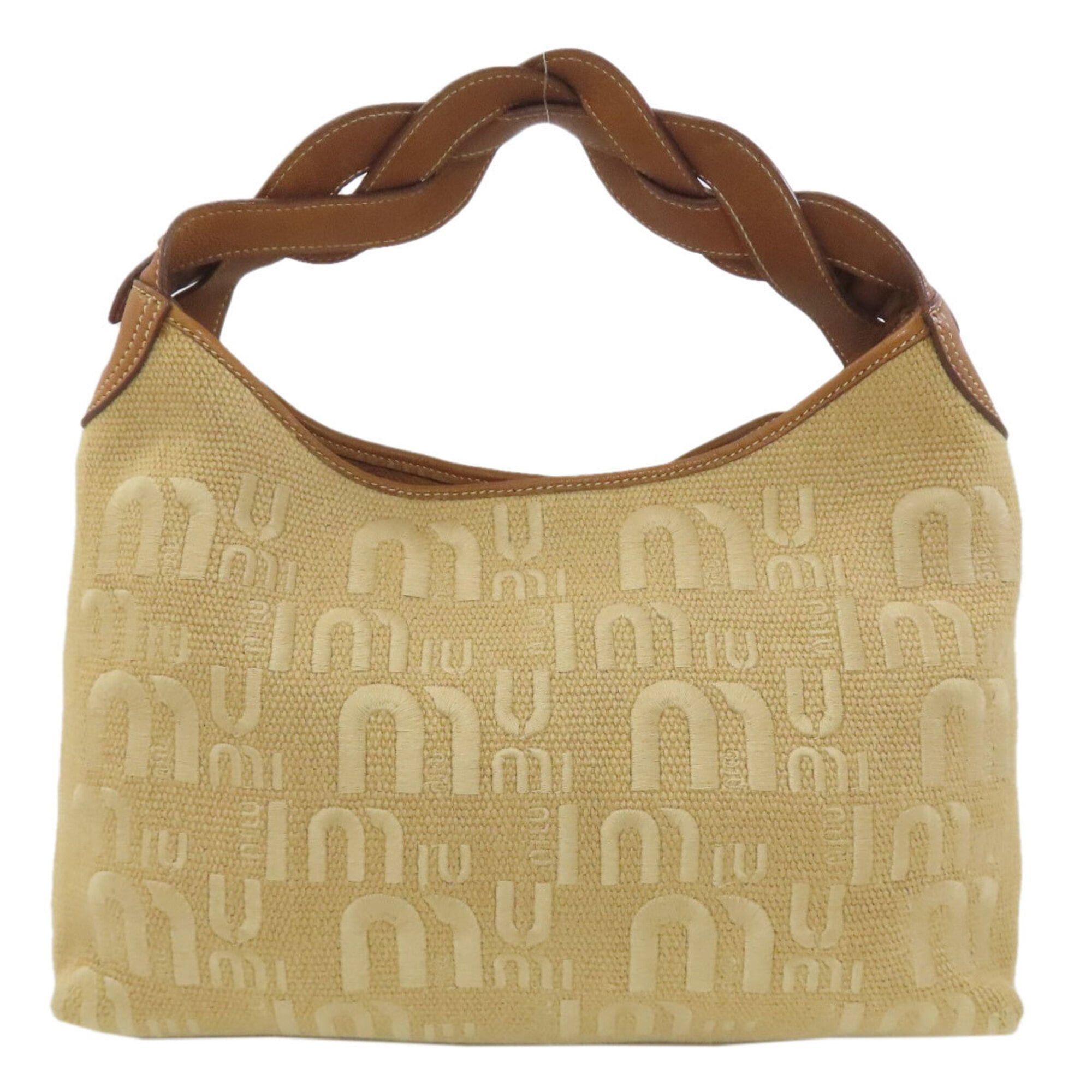 Miu Miu Miu Miu Miu One-Shoulder Canvas Shoulder Bag for Women Size ONE SIZE - 1 Thumbnail