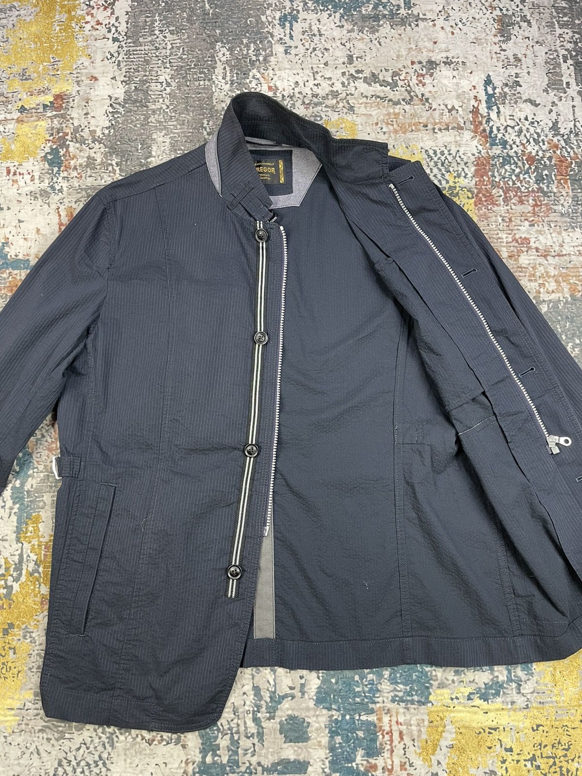 McGregor McGregor Striped Half Belted Sport Jackets Size US M / EU 48-50 / 2 - 9 Thumbnail