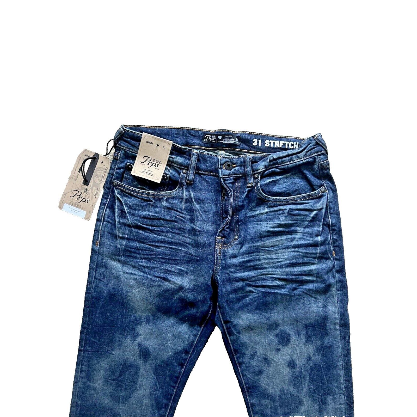 Prps PRPS Cayenne Skinny Fit Men's Stretch Jeans Blue Size 31/32 Size US 31 - 2 Thumbnail
