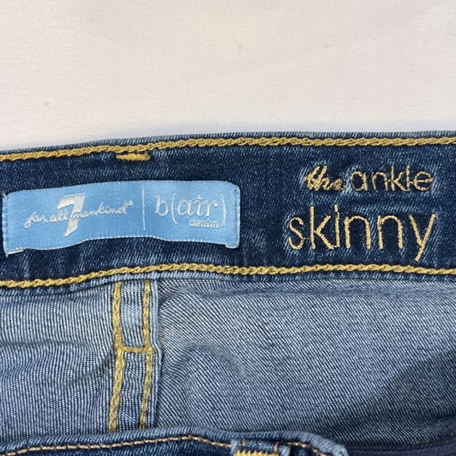 7 For All Mankind 7 For All Mankind Women's Blue Ankle Skinny Jeans Size 30 SK Size 30" / US 8 / IT 44 - 4 Thumbnail