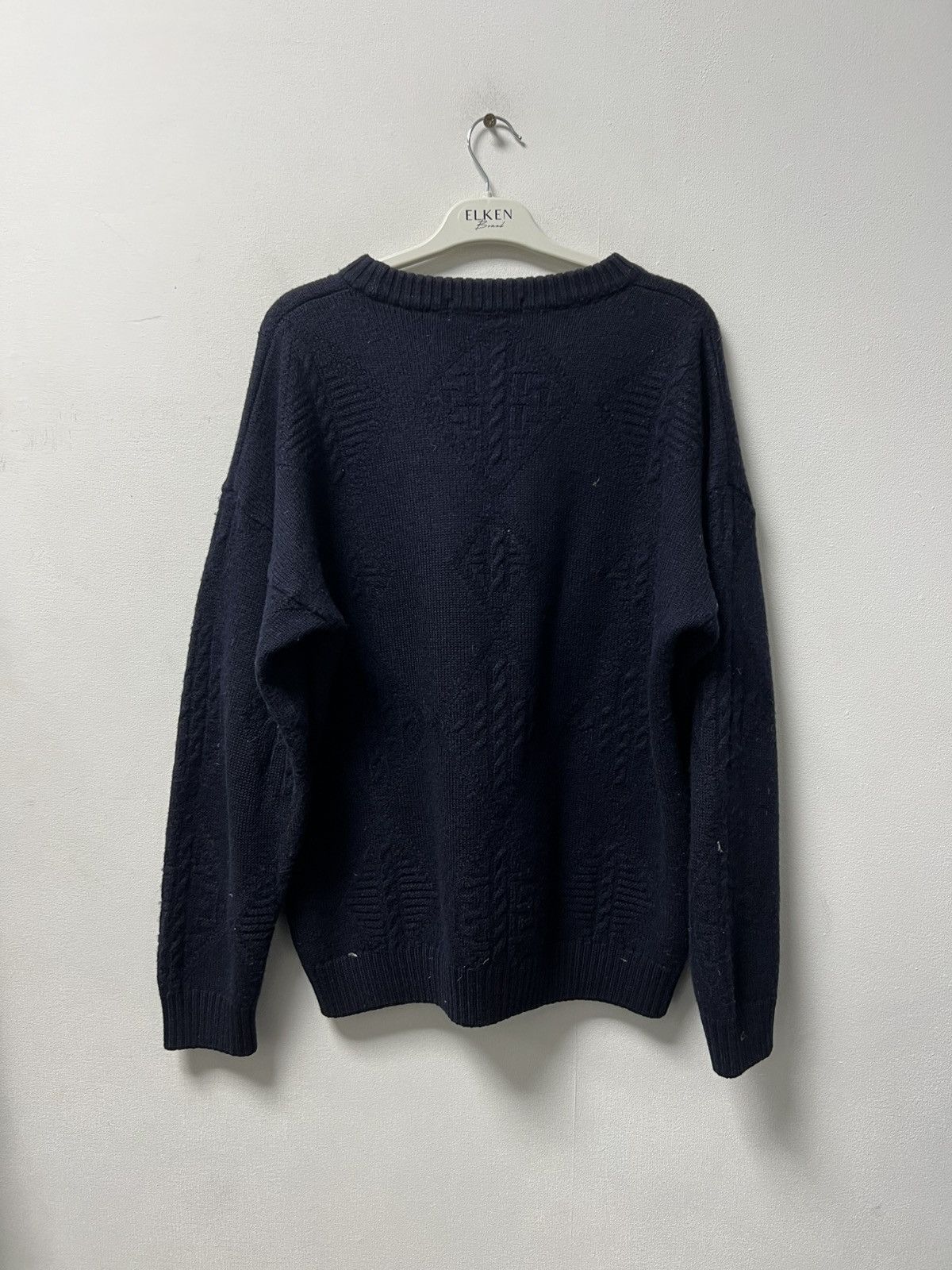 Burberry Vintage BURBERRYS Logo Wool Sweater Sweatshirt Big Logo Size US XL / EU 56 / 4 - 10 Thumbnail