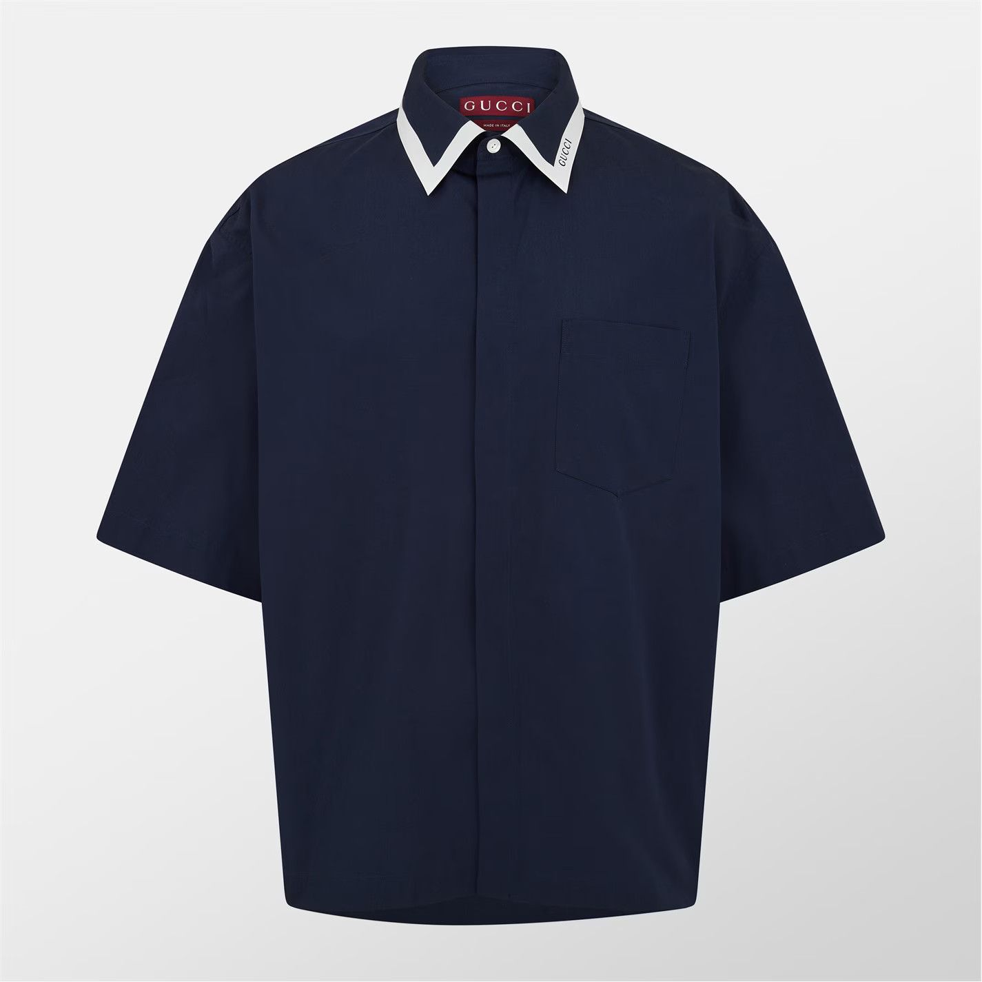 Gucci o1g2r1mq0426 Bowling Shirt in Blue Size US M / EU 48-50 / 2 - 1 Thumbnail