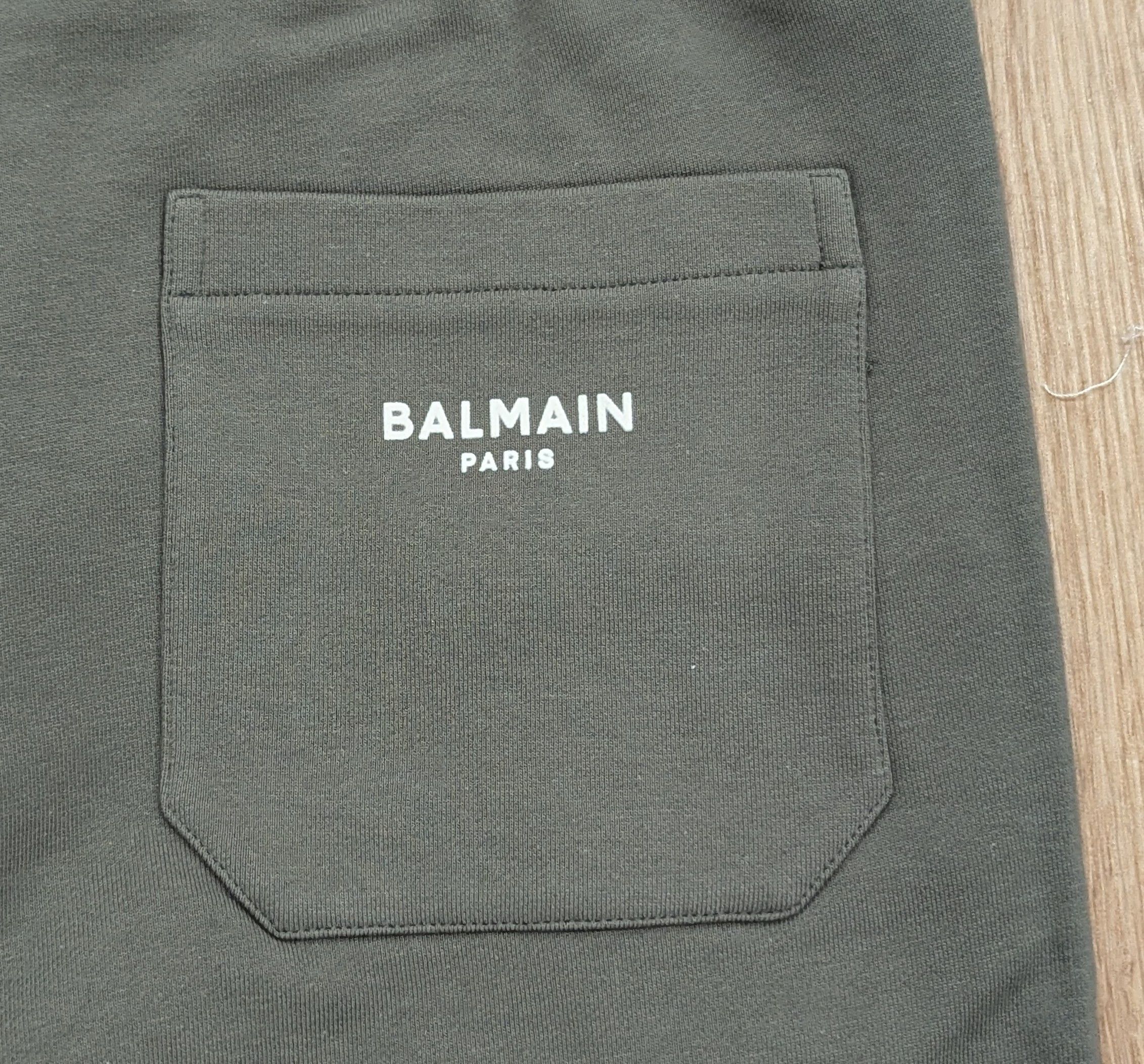 Balmain BALMAIN Flocked Logo Print Jogger Pants Khaki Green XL Size US 36 / EU 52 - 6 Thumbnail