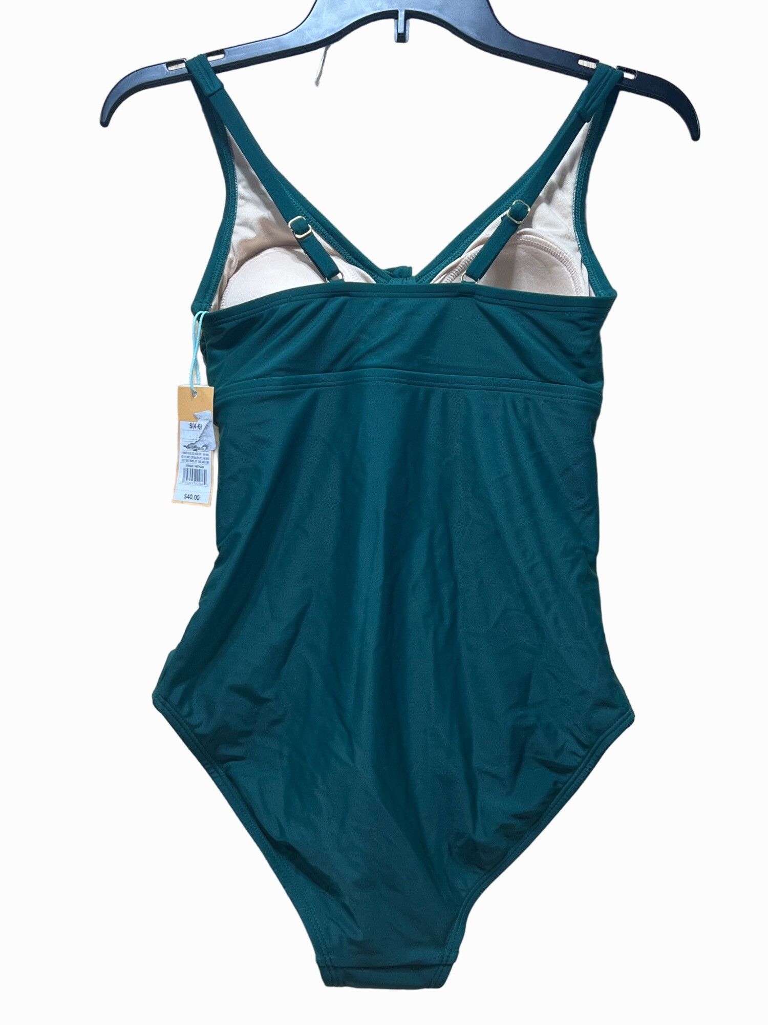 Other Kona Sol - Women's Tie-Front One Piece Swimsuit - Green - S Size ONE SIZE - 2 Thumbnail