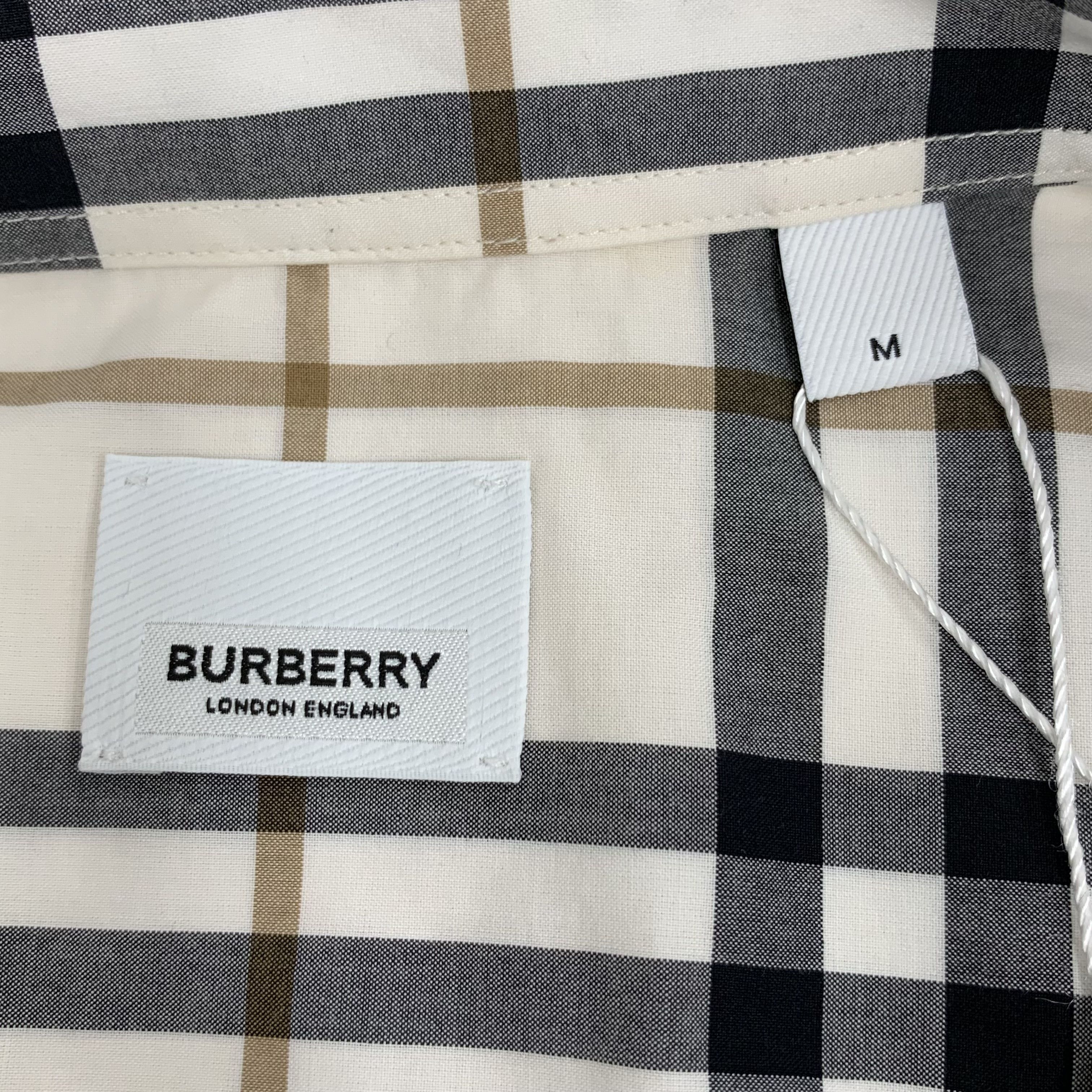 Burberry Burberry Cotton Shirt – Check Short Sleeve (Size M) Size US M / EU 48-50 / 2 - 2 Thumbnail