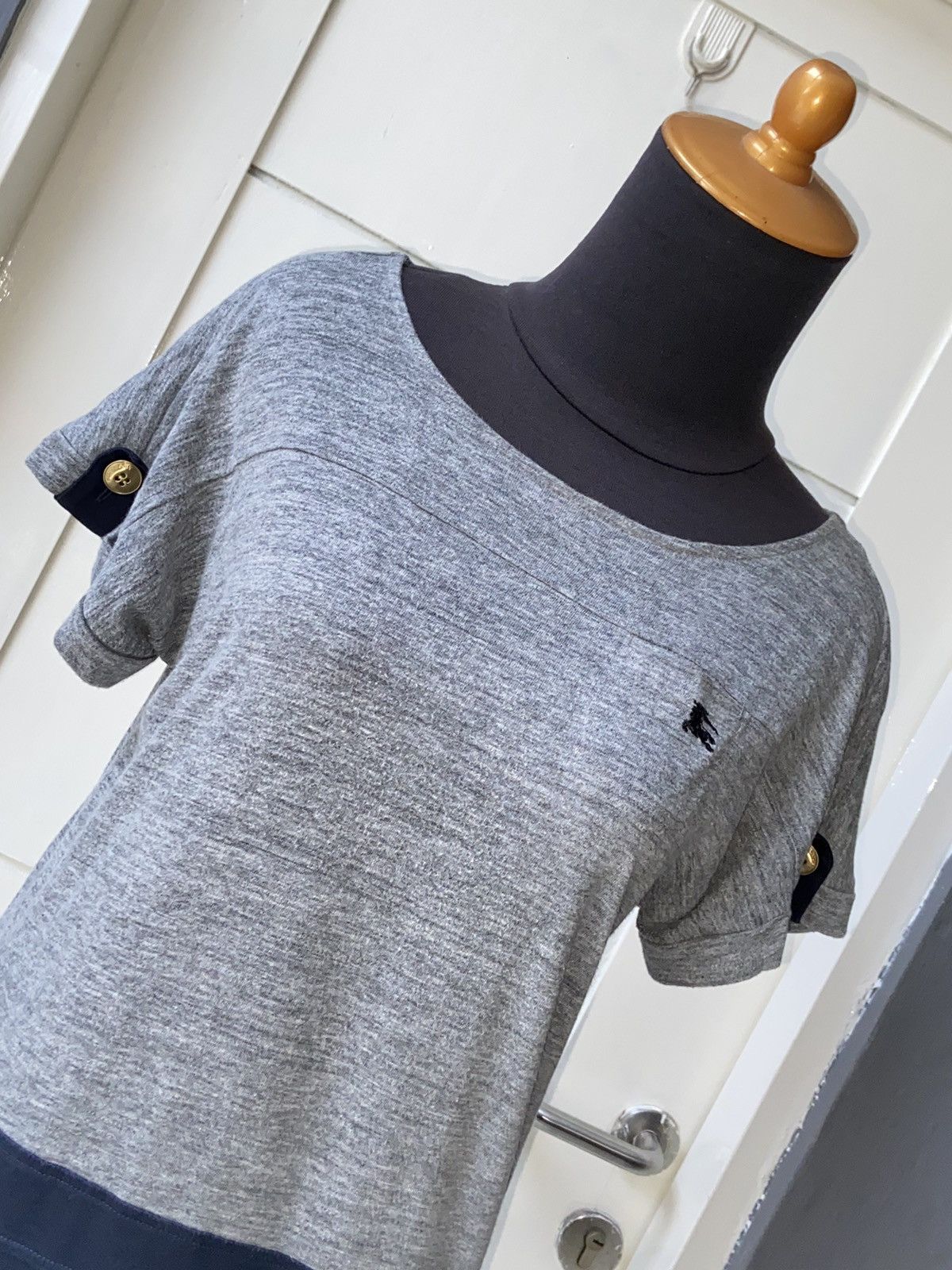 Burberry BURBERRY Grey Midi Dress Size XS / US 0-2 / IT 36-38 - 8 Thumbnail