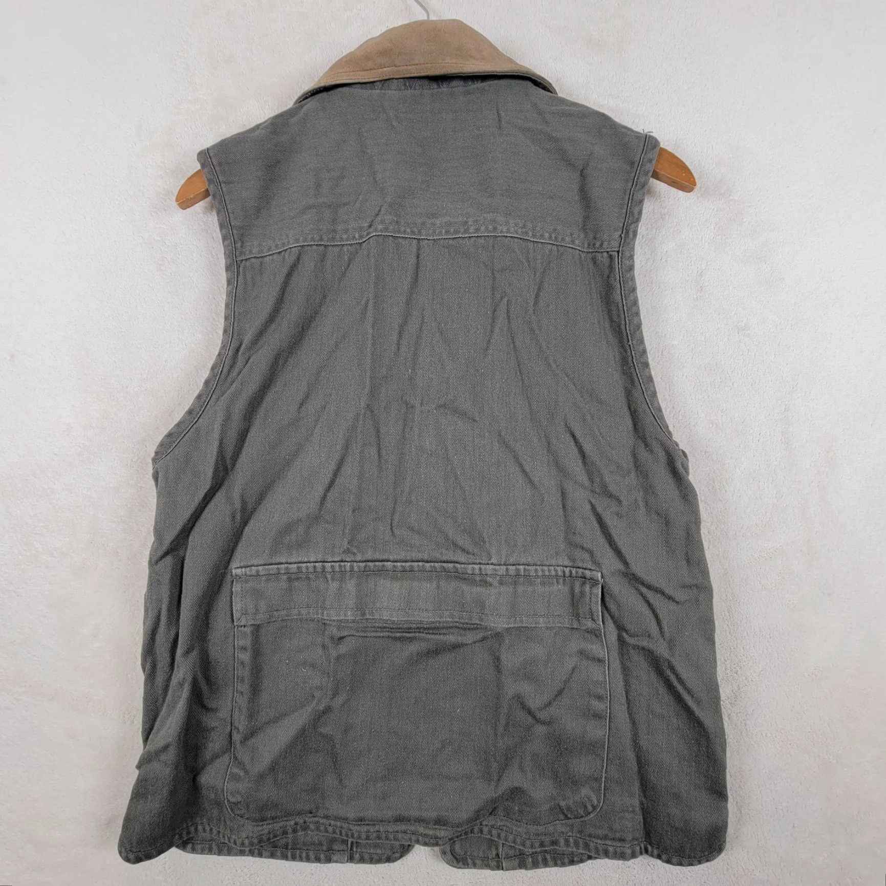 Banana Republic VINTAGE Banana Republic Vest Shirt Mens S Green Cotton Canvas Military Jacket Hooded Pockets Full Zip Hunting Outdoor 90s? Size US S / EU 44-46 / 1 - 3 Thumbnail