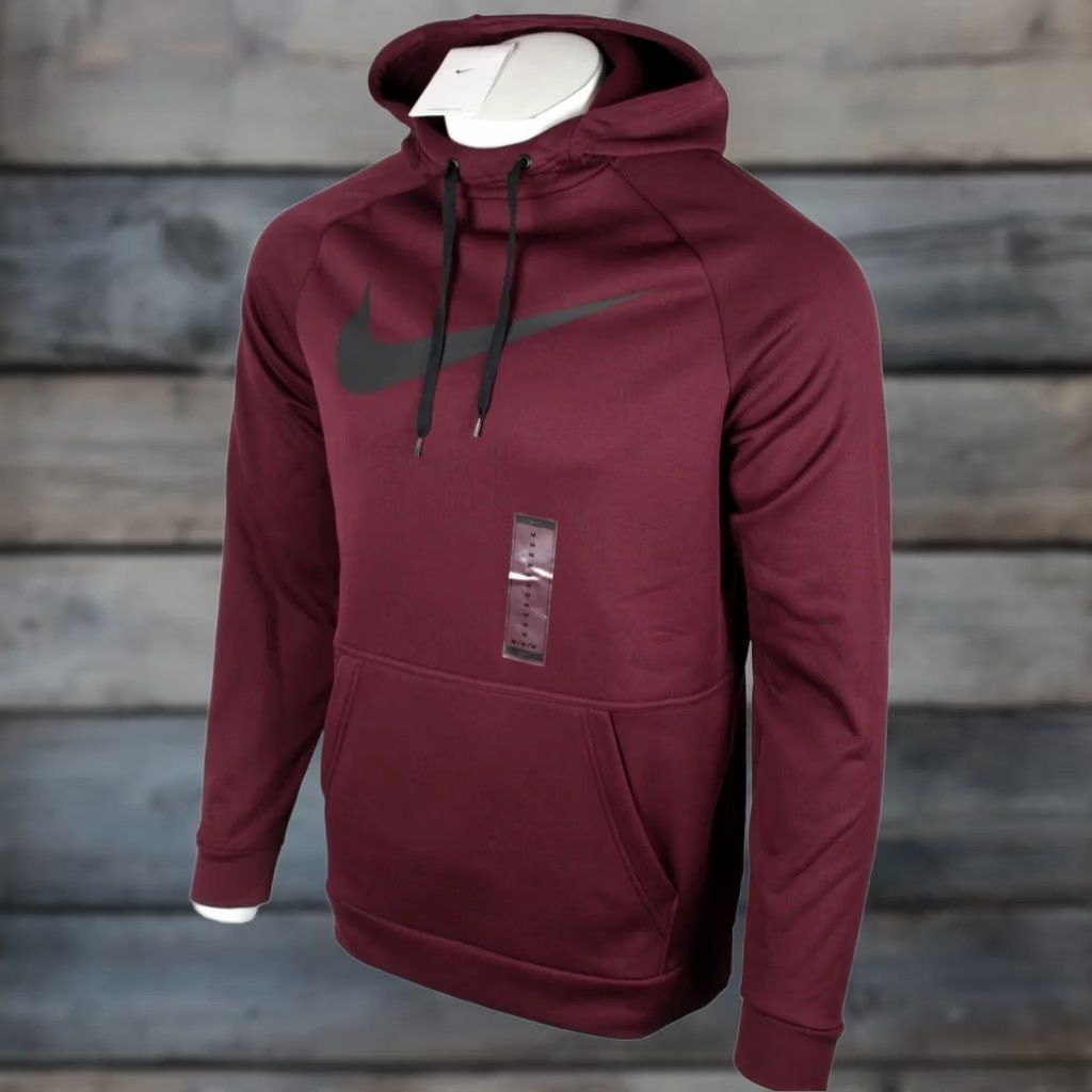 Nike Nike Therma Men's Swoosh Training Hoodie Pullover M Medium Burgundy 681 Size US M / EU 48-50 / 2 - 1 Thumbnail