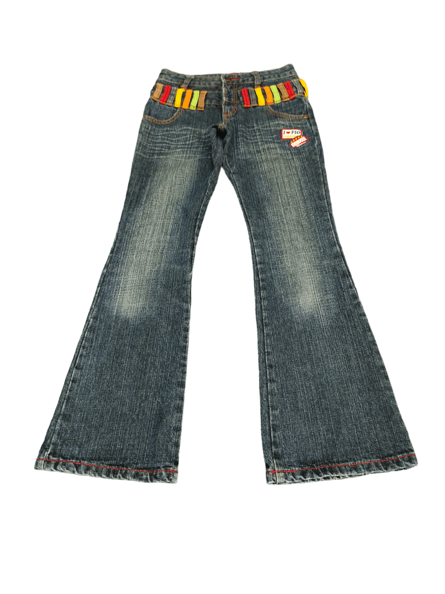 Fiorucci Flare Jeans Fiorucci Double Waist Boot Cut Low Rise Mudmax Size 25" / US 0 / IT 36 - 2 Thumbnail