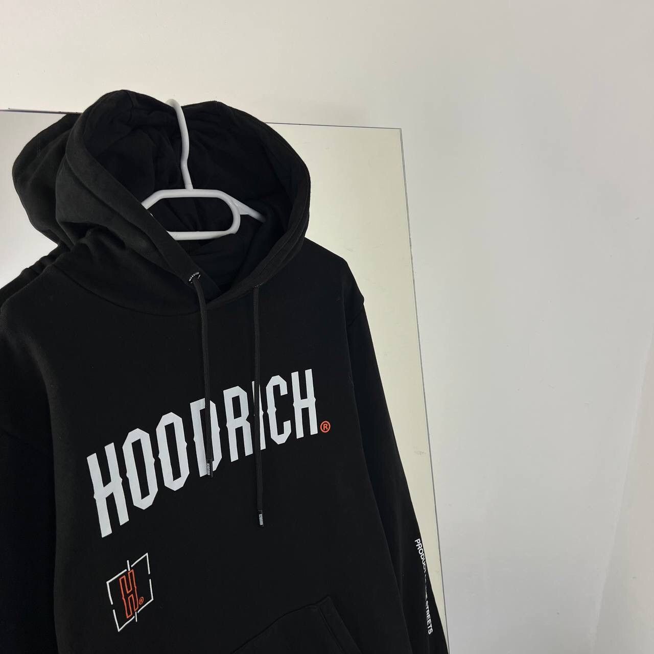 Japanese Brand Hoodie Hoodrich Y2K Style Drill Black Big Print Size US L / EU 52-54 / 3 - 6 Thumbnail