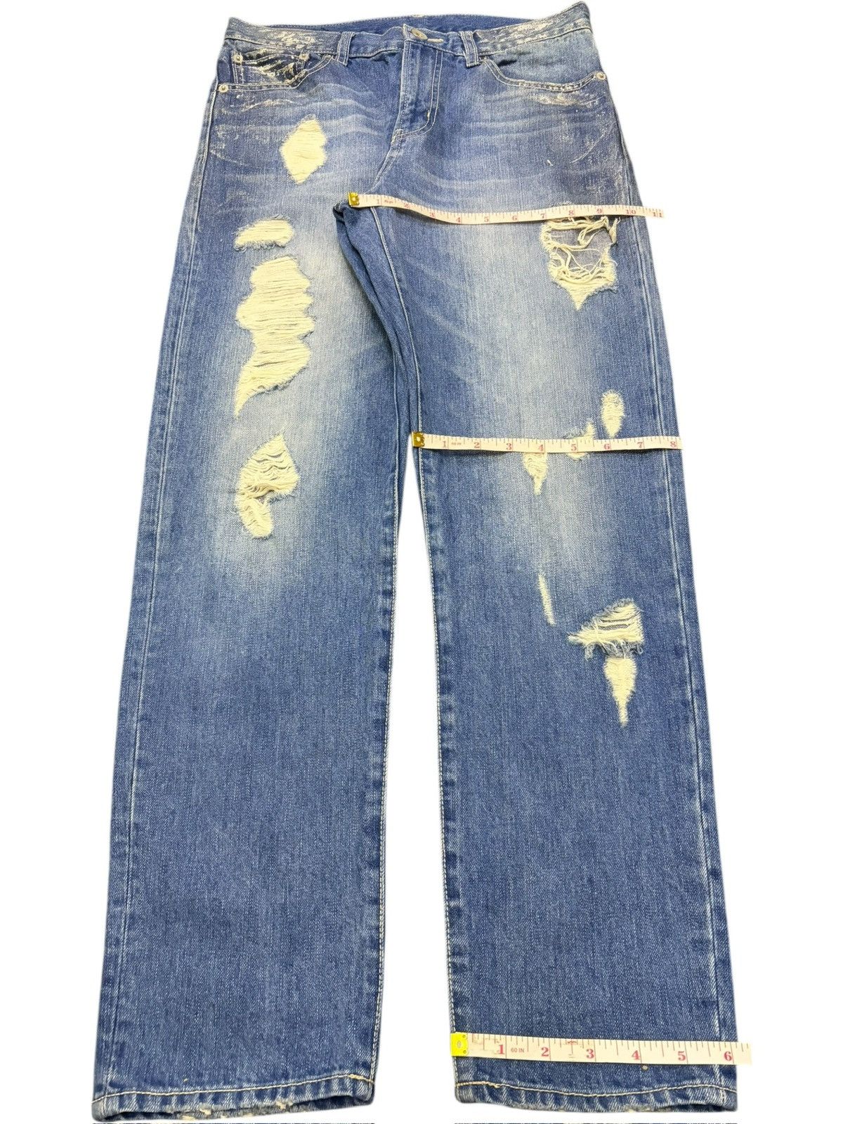 Edwin Vintage Japanese Brand Faded Wash Distressed Jeans Size 29" - 8 Thumbnail