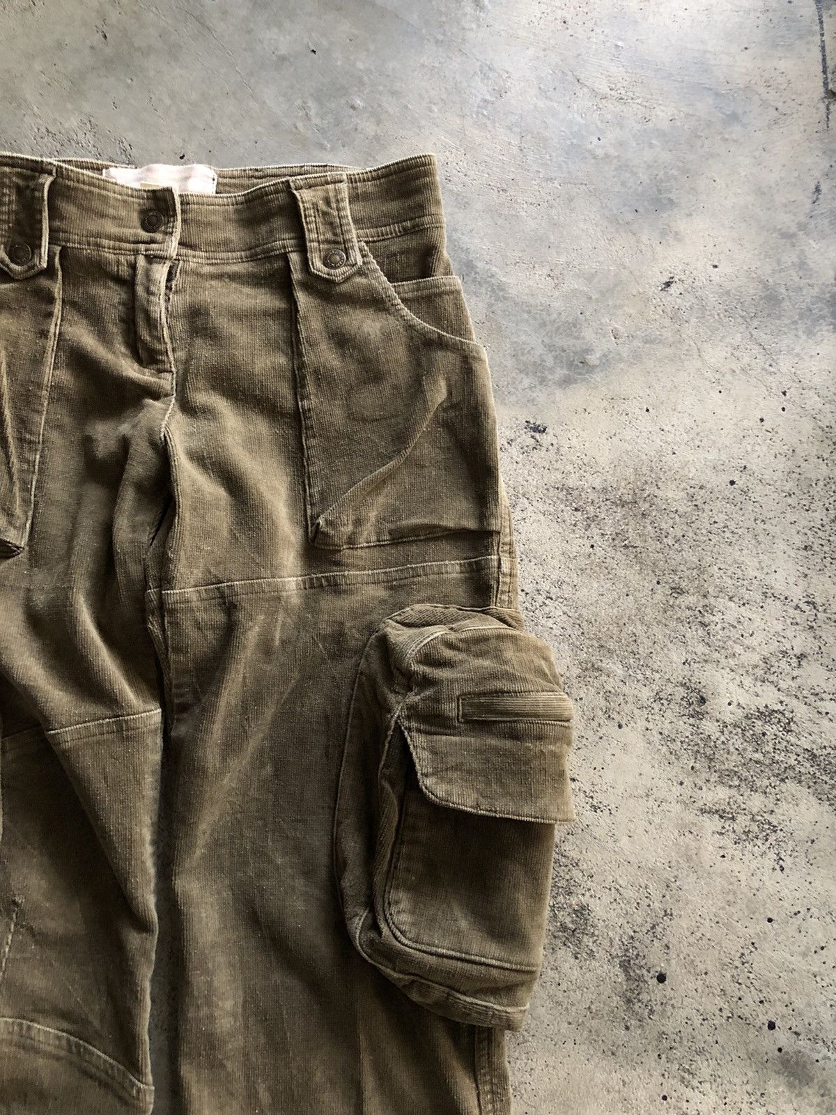 If Six Was Nine JAPANESE ABERCROMBIE & FITCH CORDU CARGO PANTS FLARED Size US 30 / EU 46 - 3 Thumbnail