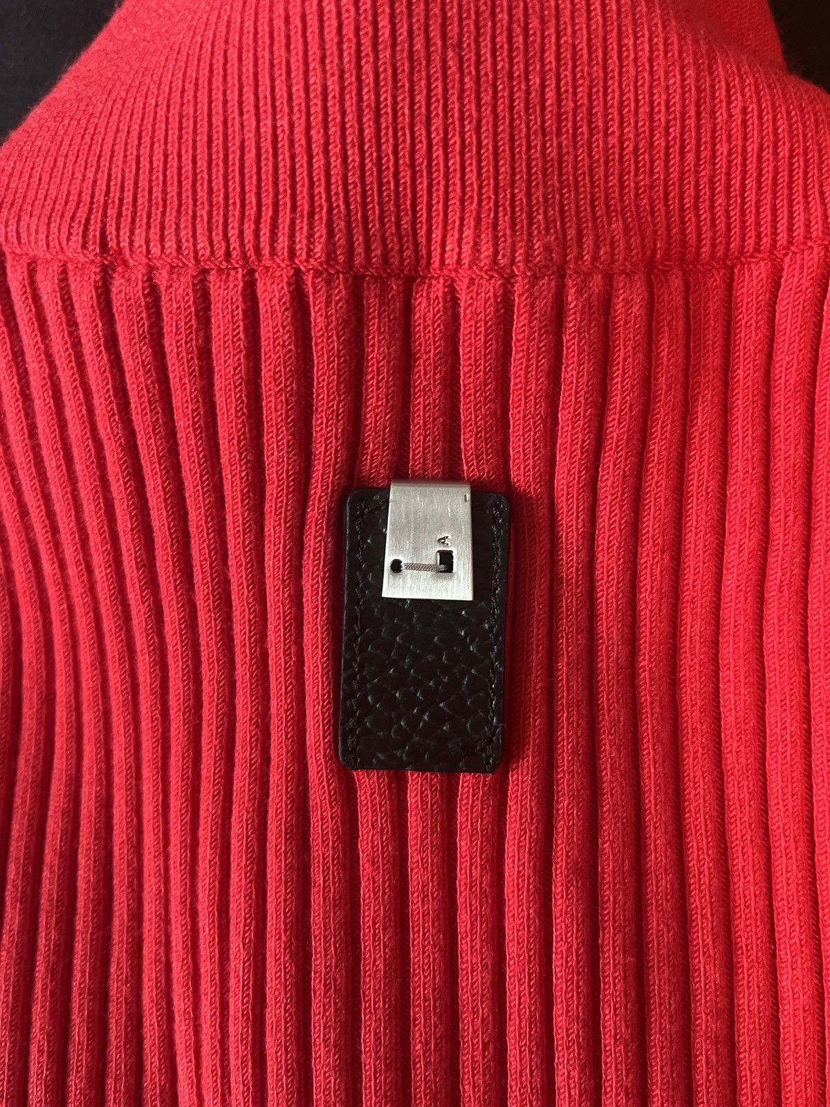 Red Double Zip-Up Sweater