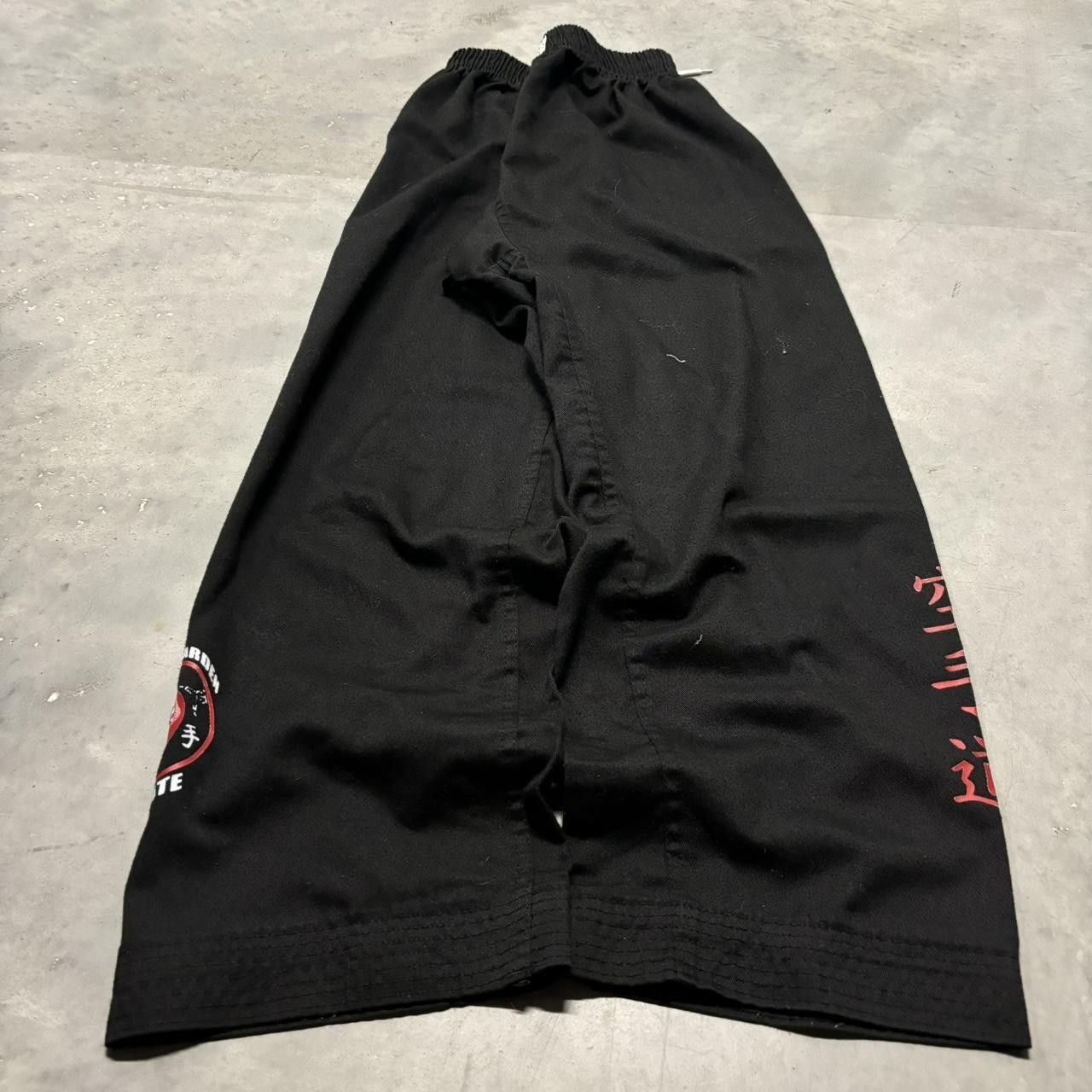 Japanese Brand × Vintage Crazy Vintage Y2K/2000 Baggy Black Martial Arts Opium Pants! Size US 28 / EU 44 - 3 Thumbnail