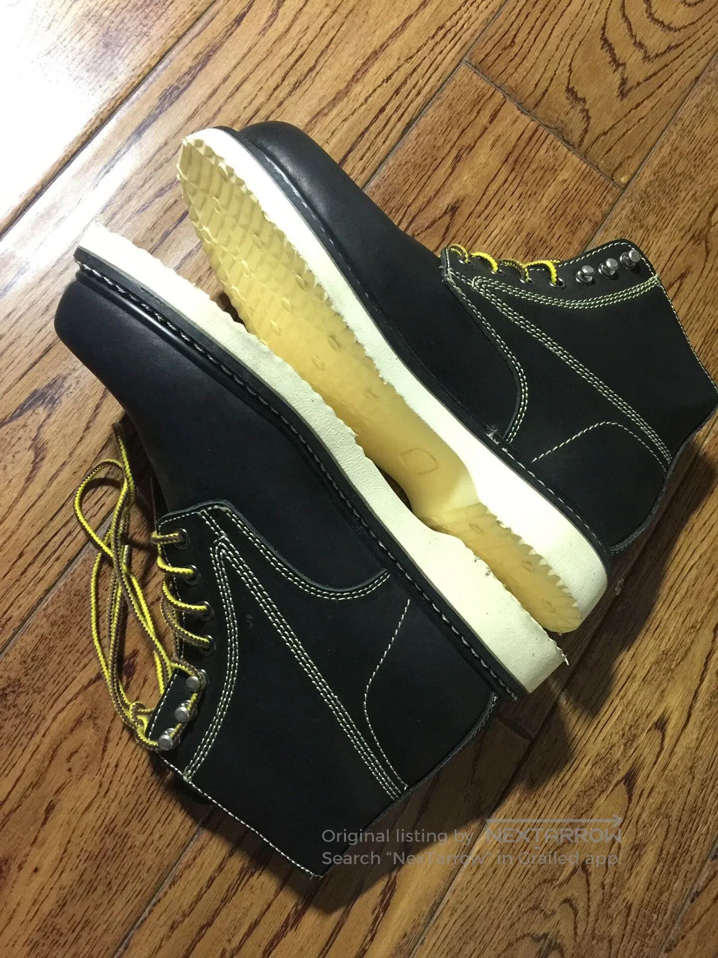 Japanese Brand Marotokool Men's Leather High-Top Martin Shoes. Size US 7 / EU 40 - 5 Thumbnail