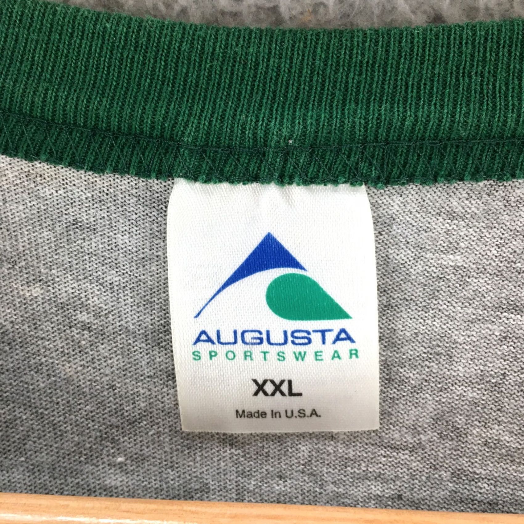 Augusta Sportswear Augusta T-Shirt Mens 2XL 3/4 Raglan Sleeve Grey Crew Neck Printed Casual Top Size US XXL / EU 58 / 5 - 5 Thumbnail