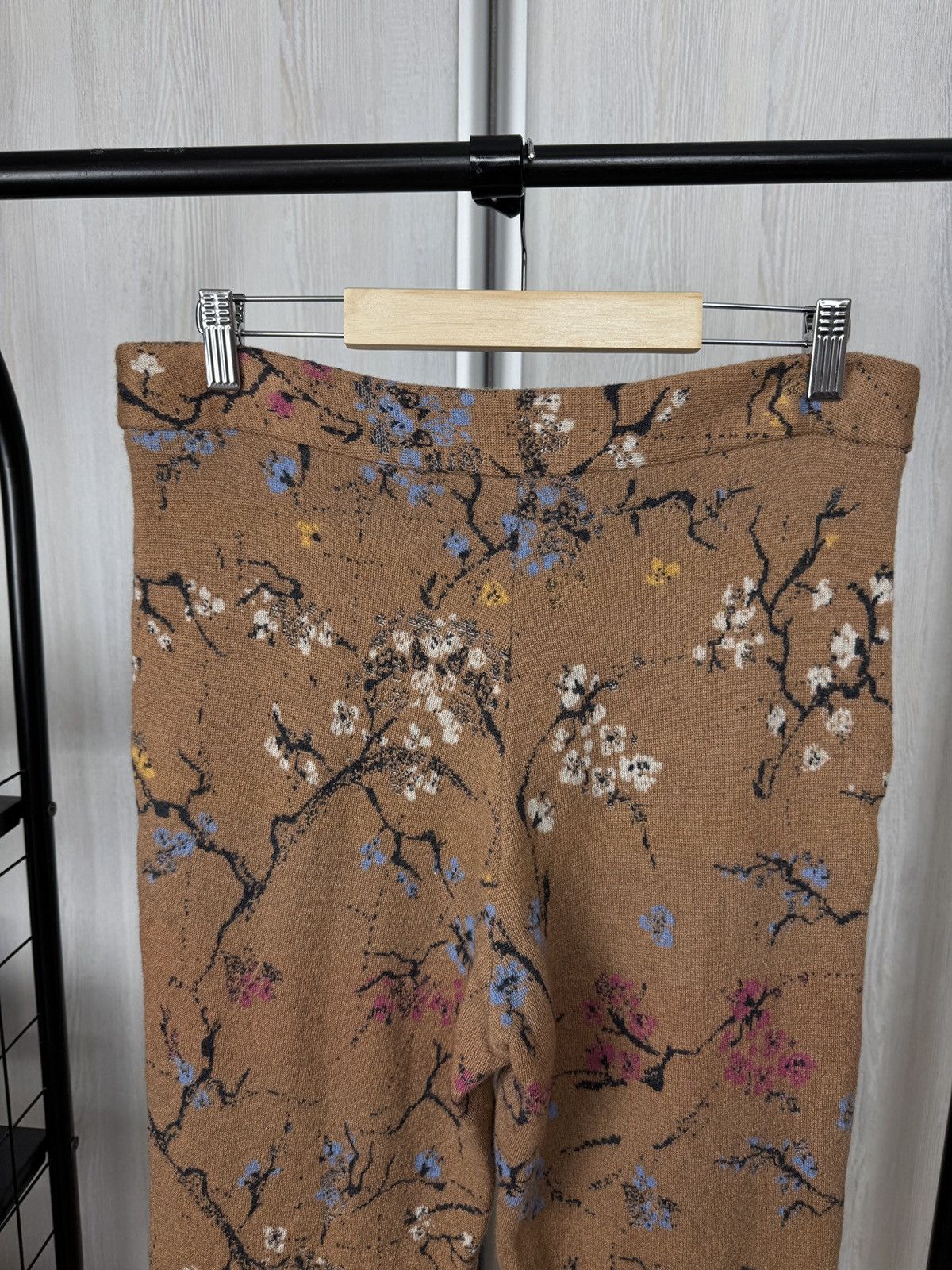 Other Ivko Wool beige brown floral flower pattern pants trousers Size 32" / US 10 / IT 46 - 11 Thumbnail