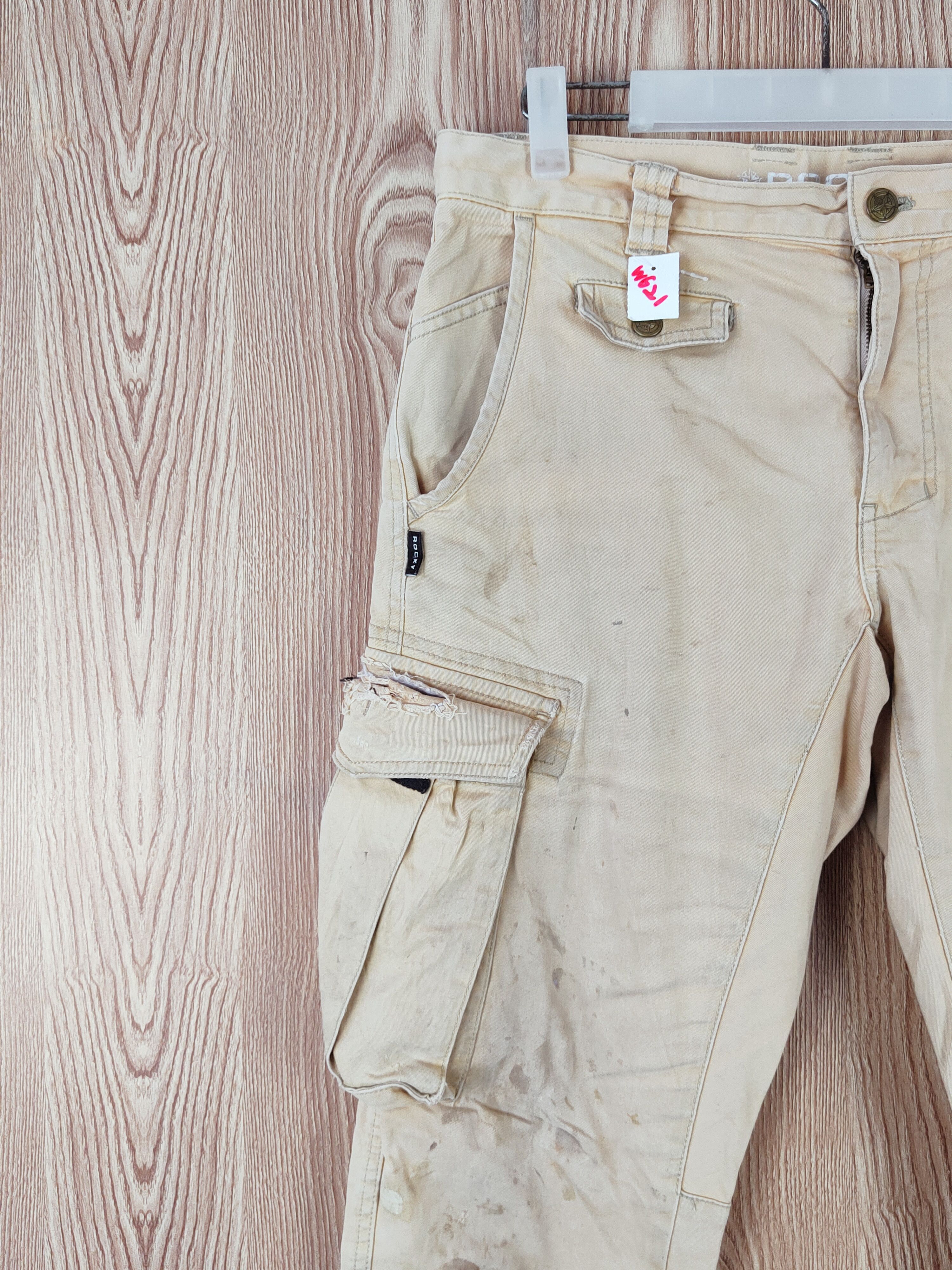 Japanese Brand Rocky Brown Faded Multipocket Tactical Cargo Pants #W621 Size US 30 / EU 46 - 3 Thumbnail