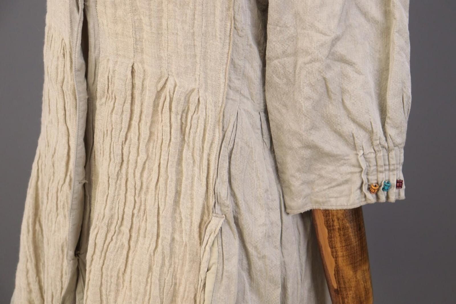 Designer Aventures des Toiles Beige 3/4 Sleeve A-Line Dress 36 Size M / US 6-8 / IT 42-44 - 10 Thumbnail