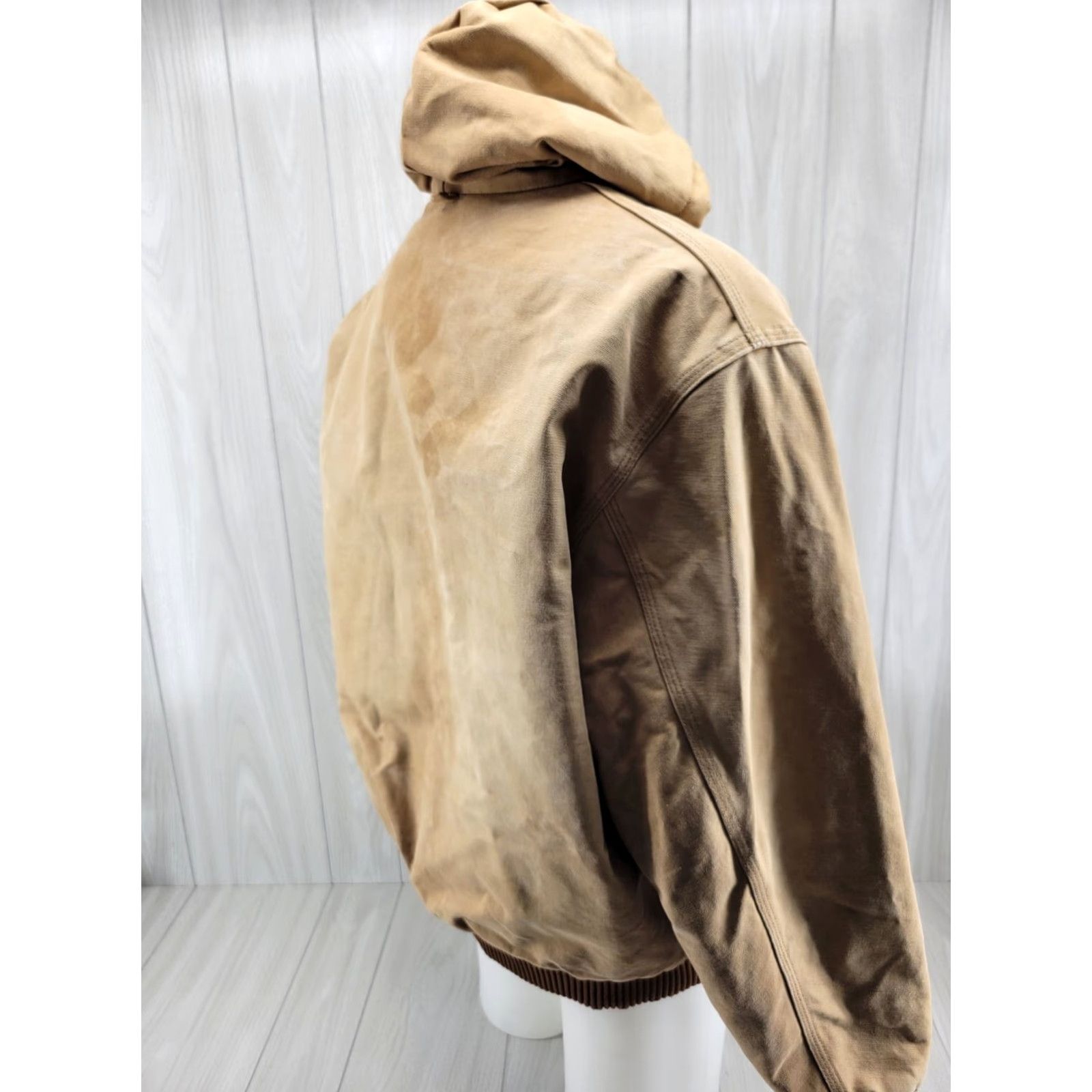 Carhartt VINTAGE Carhartt Jacket Mens 2XL Brown J04 Full Zip Hooded Workwear Bomber 90s Active Mens Size US XXL / EU 58 / 5 - 7 Thumbnail