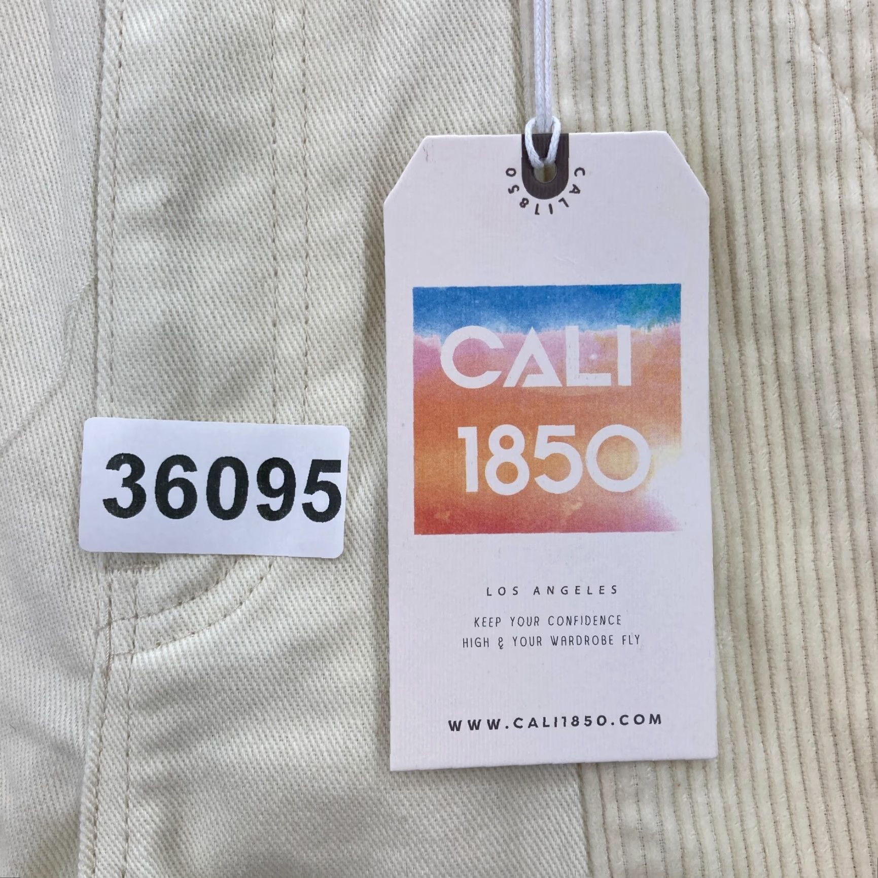 Vintage Cali 1850 Los Angeles Corduroy Carpenter Pants Women's XS Beige Cargo Utility Pants Size 26" / US 2 / IT 38 - 4 Thumbnail