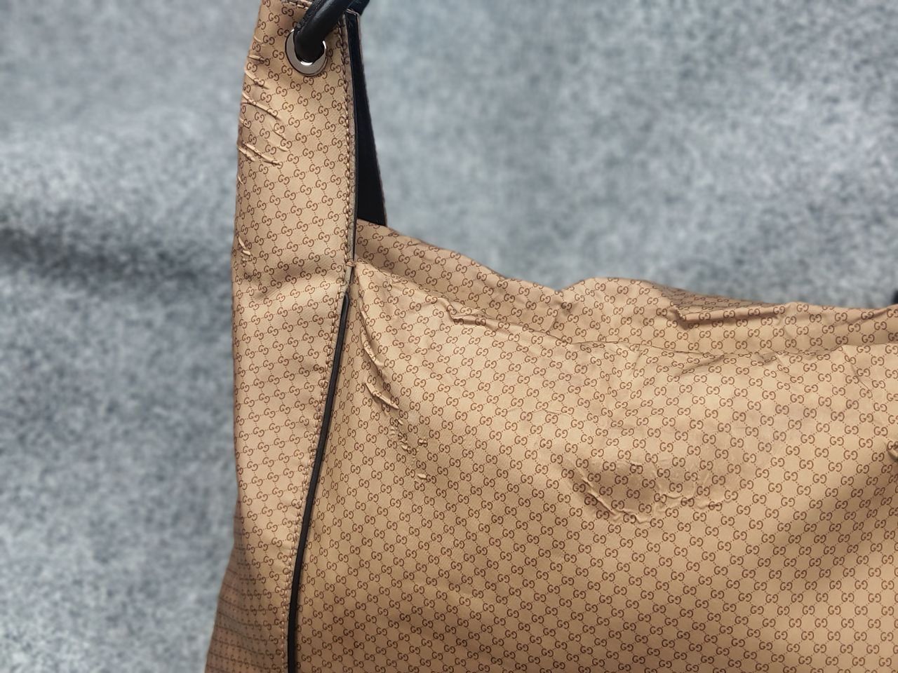 Gucci Gucci Vintage Monogram GG Zip Nylon hobo shoulder Bag defect Size ONE SIZE - 8 Thumbnail