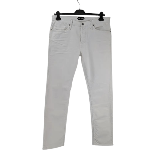 Tom Ford o1rshd1 Denim Slim Jean in White Size US 36 / EU 52 - 1 Thumbnail
