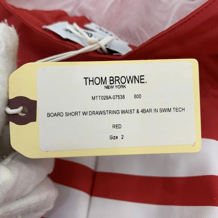 Thom Browne Thom Browne Classic Red Swim Shorts -2507 Size US 26 / EU 42 - 6 Thumbnail
