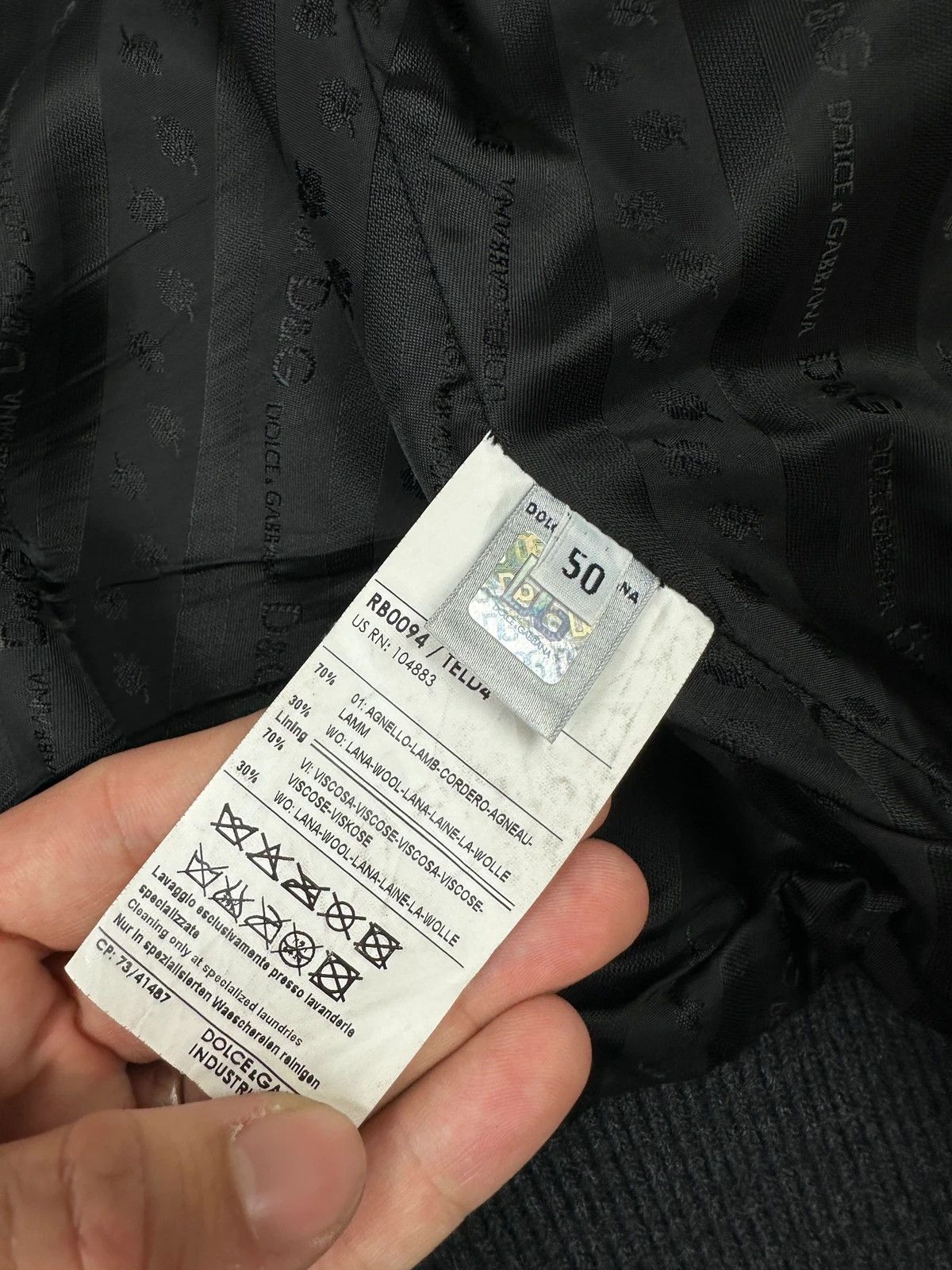 Dolce & Gabbana Dolce & Gabbana 00s Black Hyrbrid Lamb Leather & Wool Jacket Size US M / EU 48-50 / 2 - 12 Thumbnail
