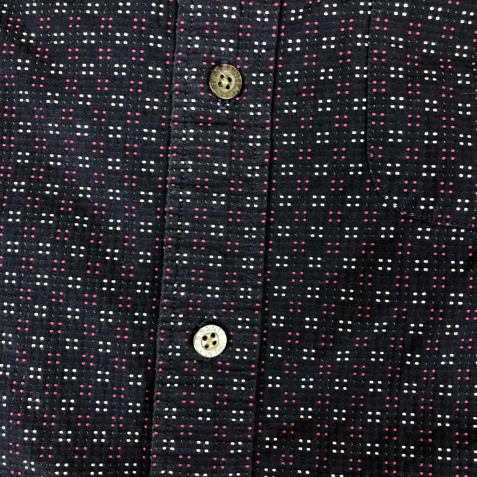 Vintage × Yves Saint Laurent Yves Saint Laurent YSL Logo Navy Shirt Size US S / EU 44-46 / 1 - 6 Thumbnail