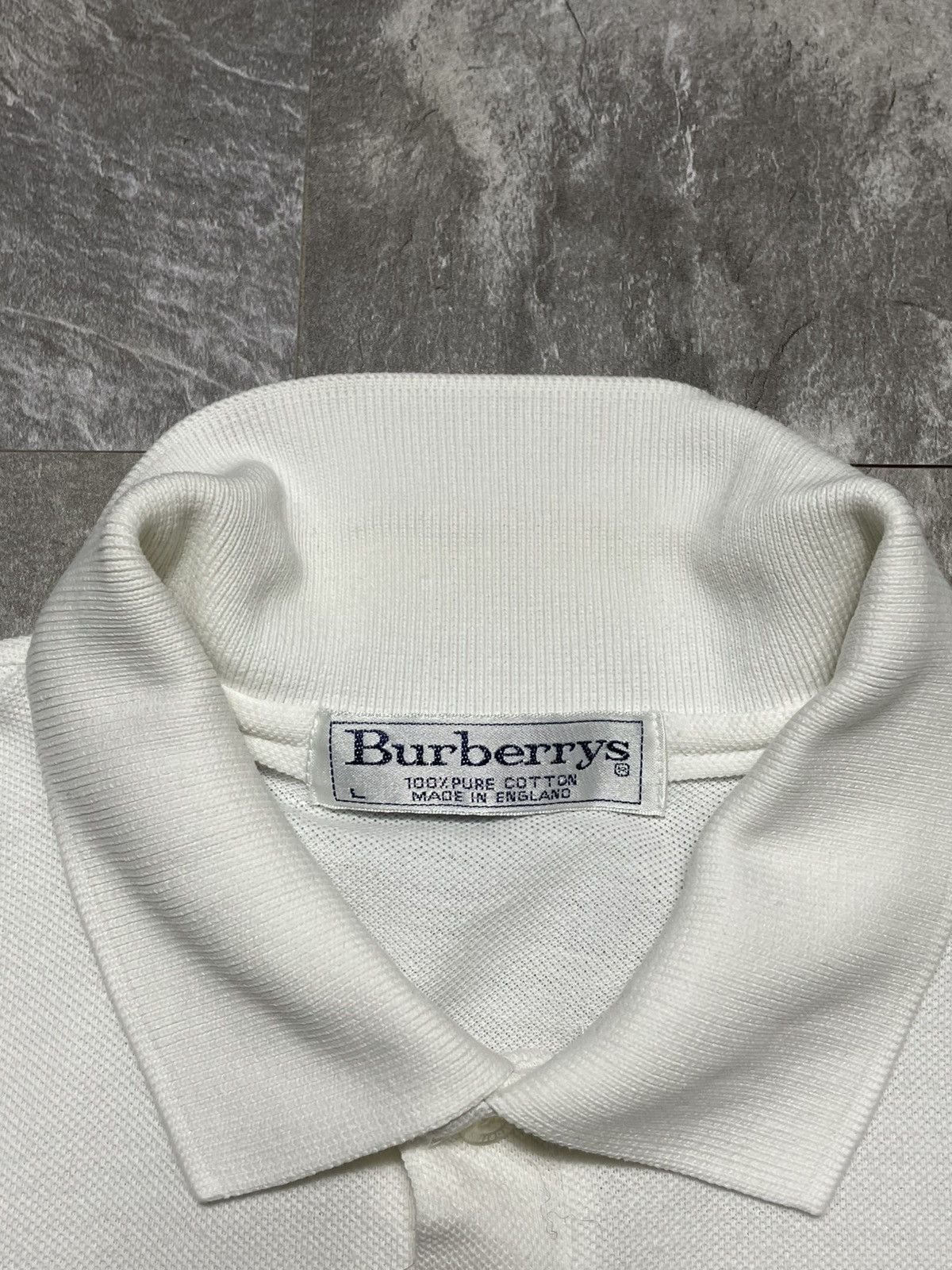 Burberry Vintage Burberrys London Polo T Shirt Cotton White Size L Size US L / EU 52-54 / 3 - 4 Thumbnail