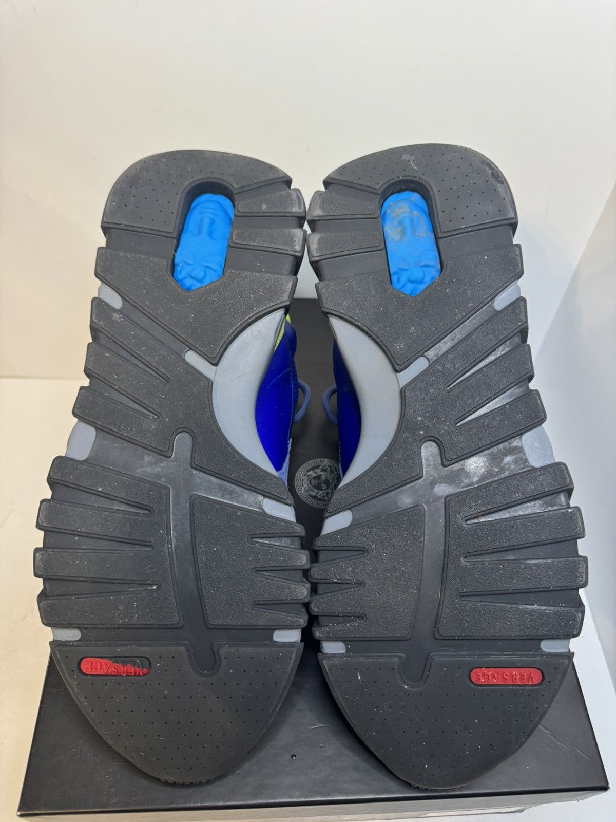 Versace Versace Squalo Blue/green Suede Sneakers Trainer Size US 14 / EU 47 - 8 Thumbnail