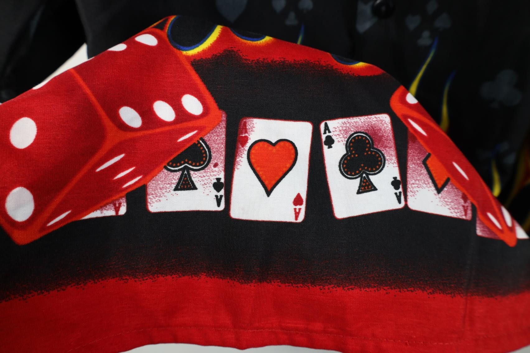 Vintage Vintage 90s Y2K Streetwear Las Vegas Fire Dice Poker Shirt Size US XXL / EU 58 / 5 - 5 Thumbnail