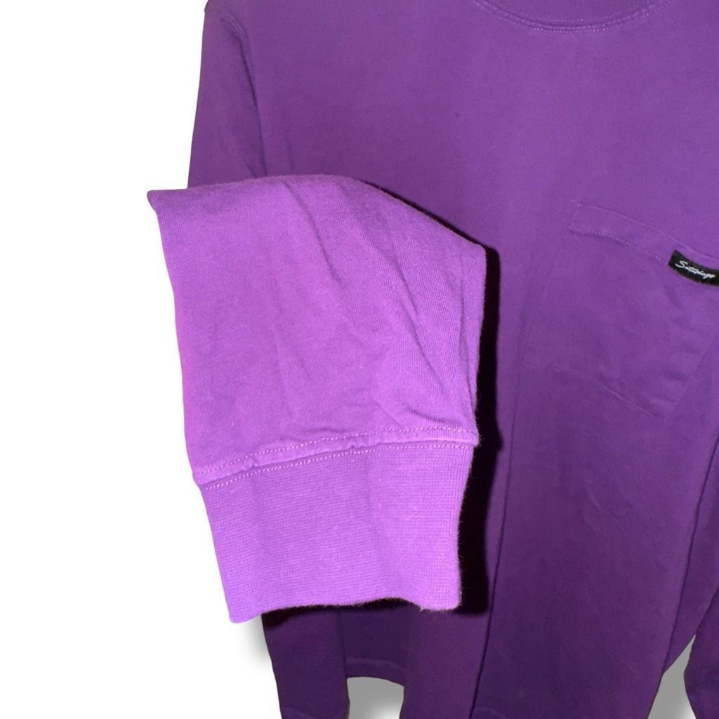Saturdays NYC Saturdays New York Mockneck Long Sleeve T-Shirt Sz XL in Purple Size US XL / EU 56 / 4 - 4 Thumbnail