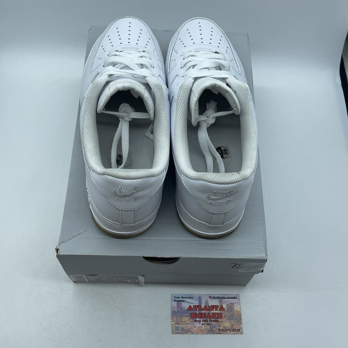 Nike Air Force 1 07 white gum light brown Size US 10.5 / EU 43-44 - 6 Thumbnail